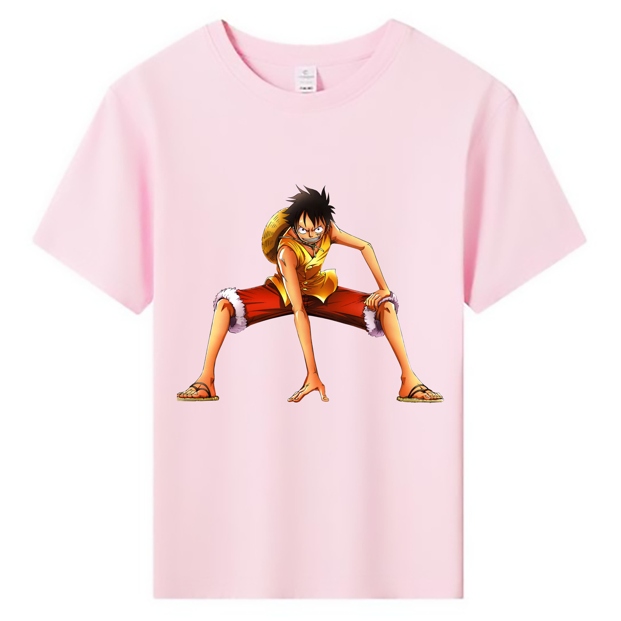 ワンピース モンキー・D・ルフィ ONE PIECE Monkey D. Luffy 綿100％キッズTシャツ（フロントプリント）