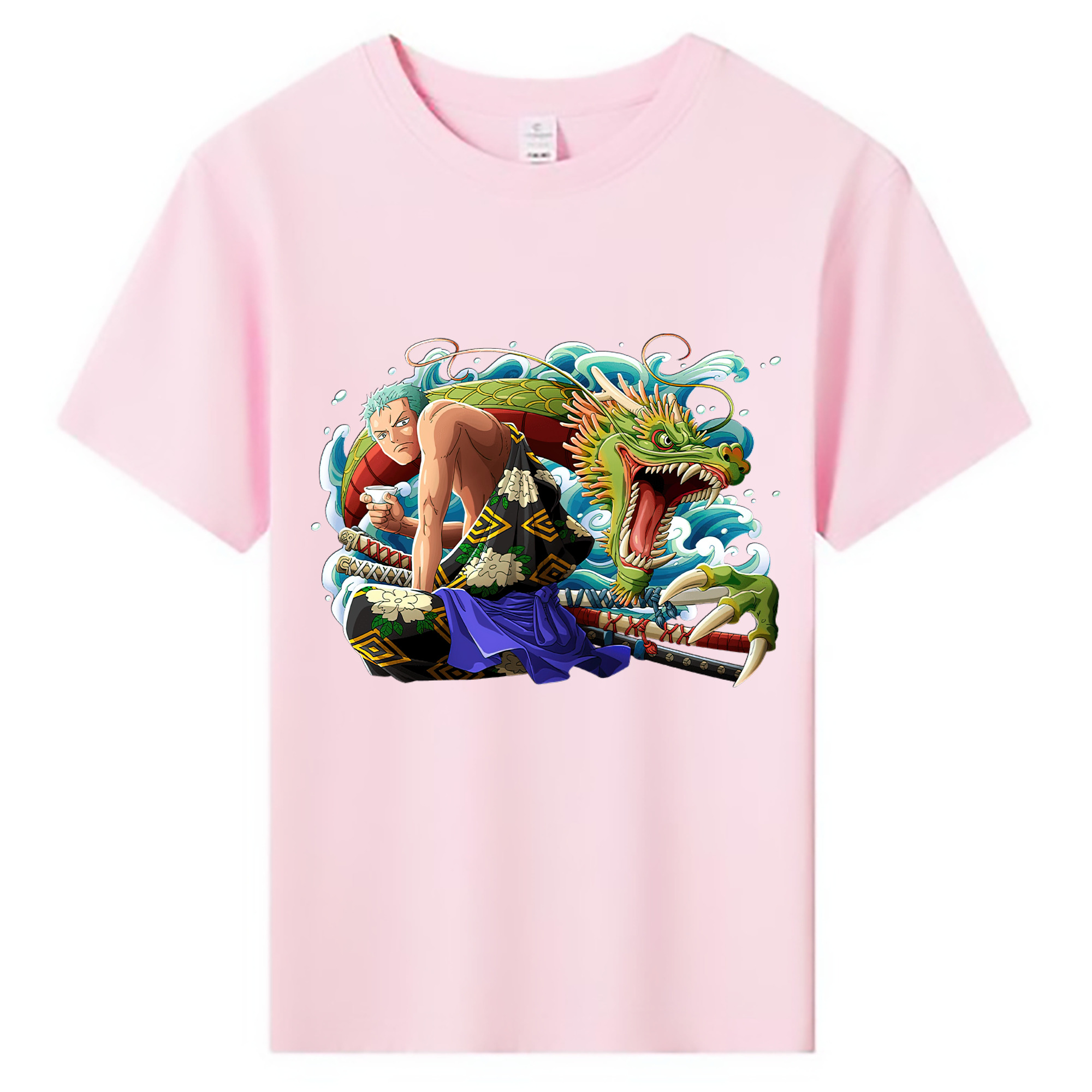 ワンピース ロロノア・ゾロ ONE PIECE Roronoa Zoro 綿100％キッズTシャツ（フロントプリント）
