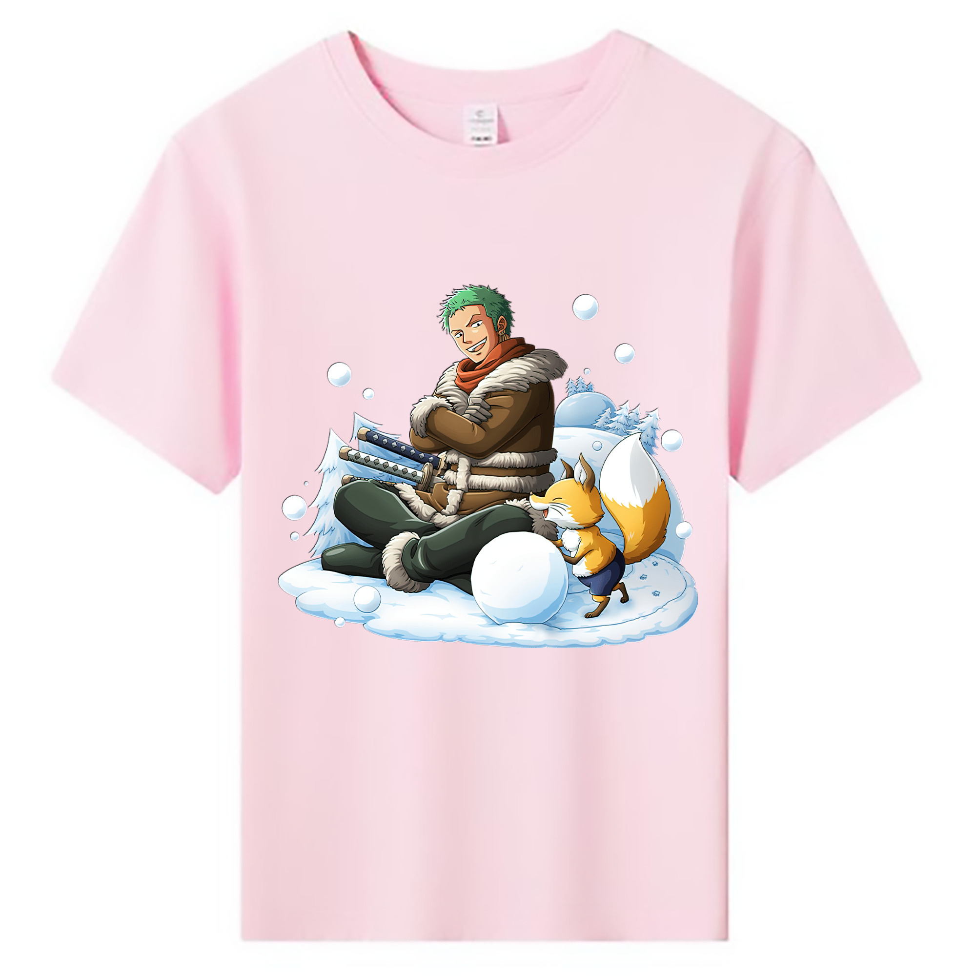 ワンピース ロロノア・ゾロ ONE PIECE Roronoa Zoro 綿100％キッズTシャツ（フロントプリント）