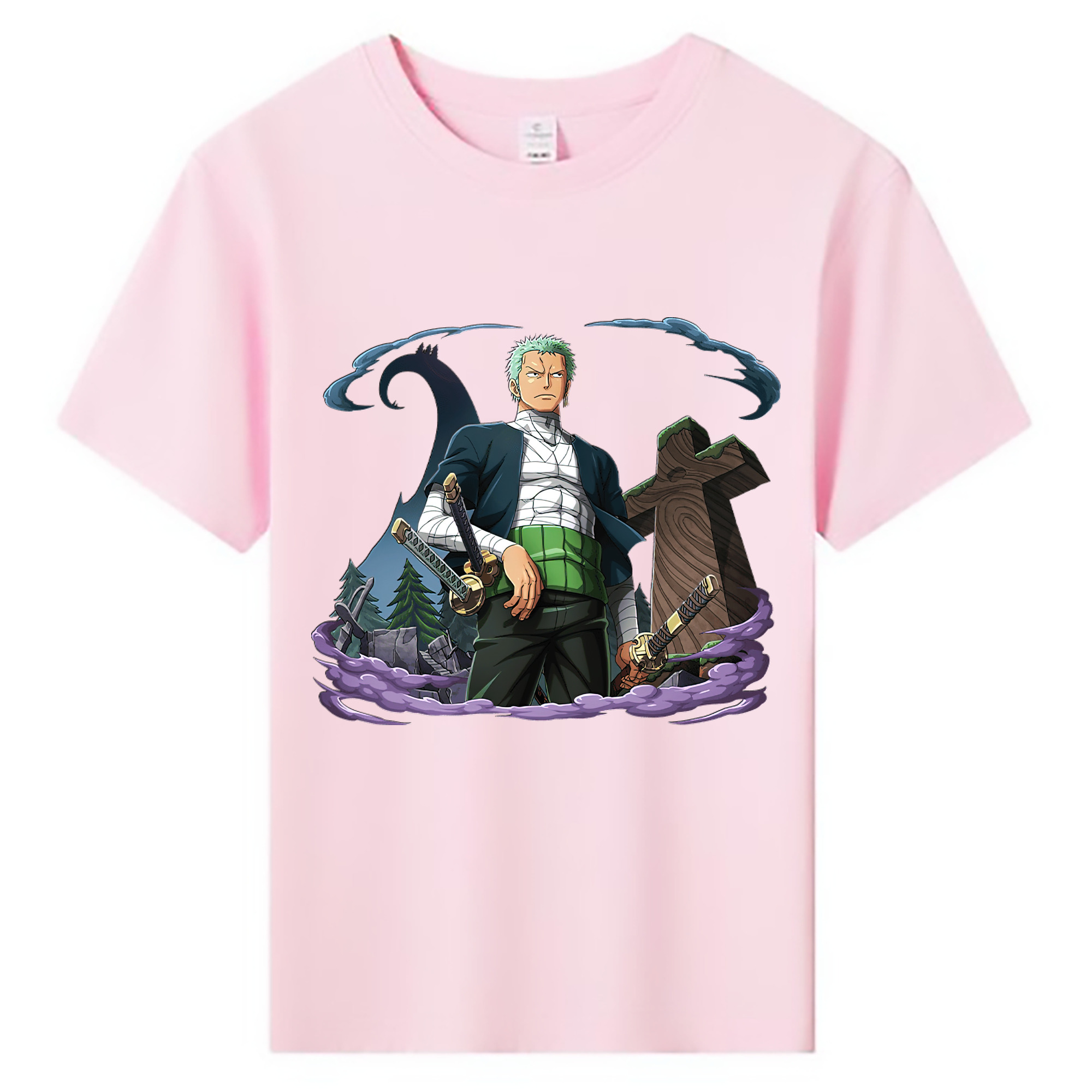 ワンピース ロロノア・ゾロ ONE PIECE Roronoa Zoro 綿100％キッズTシャツ（フロントプリント）