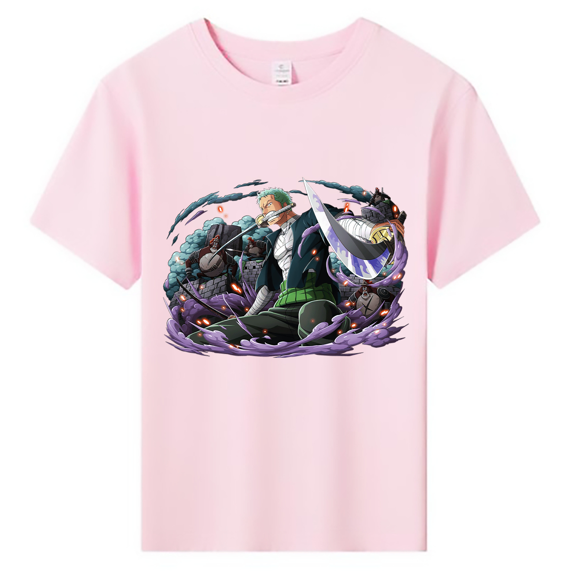 ワンピース ロロノア・ゾロ ONE PIECE Roronoa Zoro 綿100％キッズTシャツ（フロントプリント）