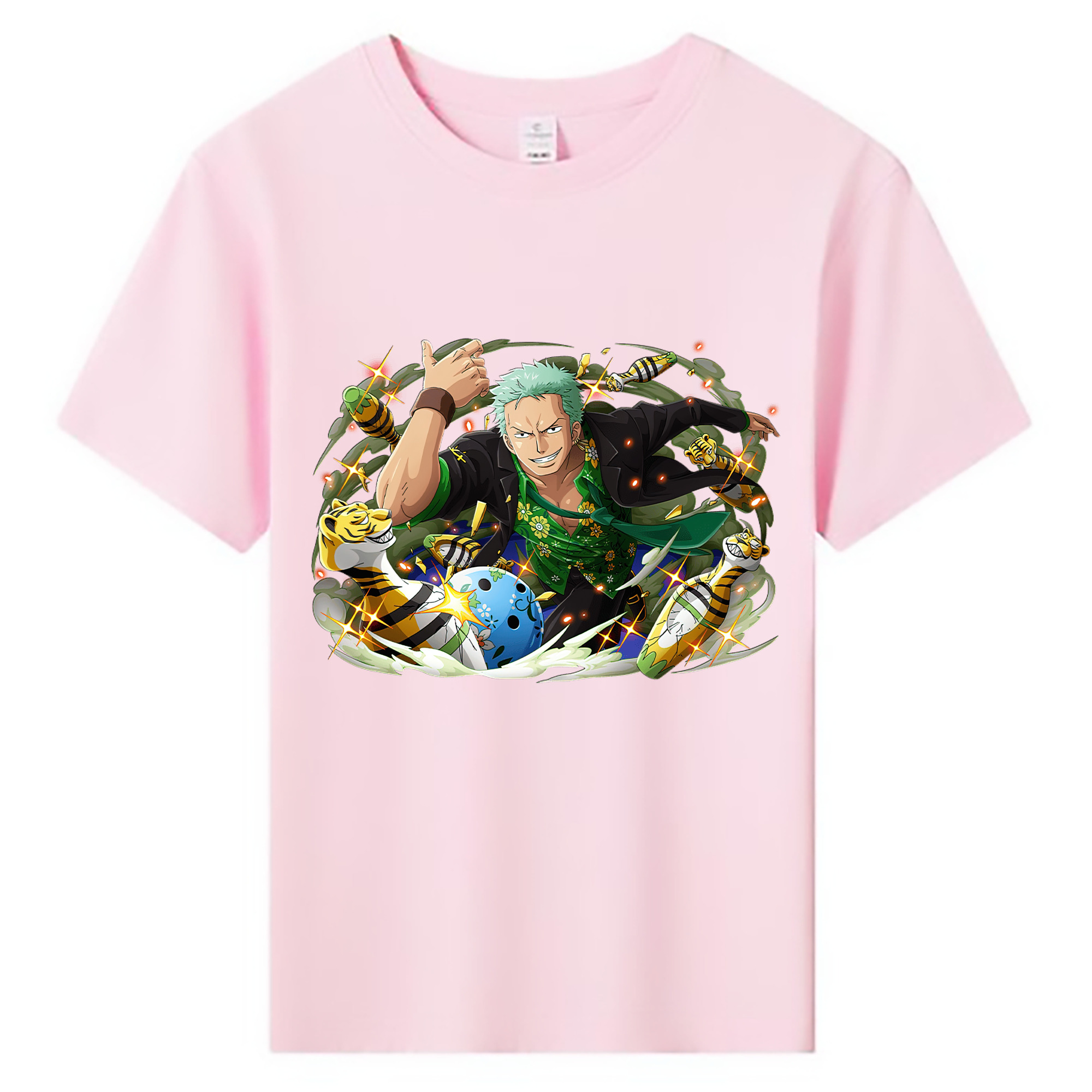 ワンピース ロロノア・ゾロ ONE PIECE Roronoa Zoro 綿100％キッズTシャツ（フロントプリント）