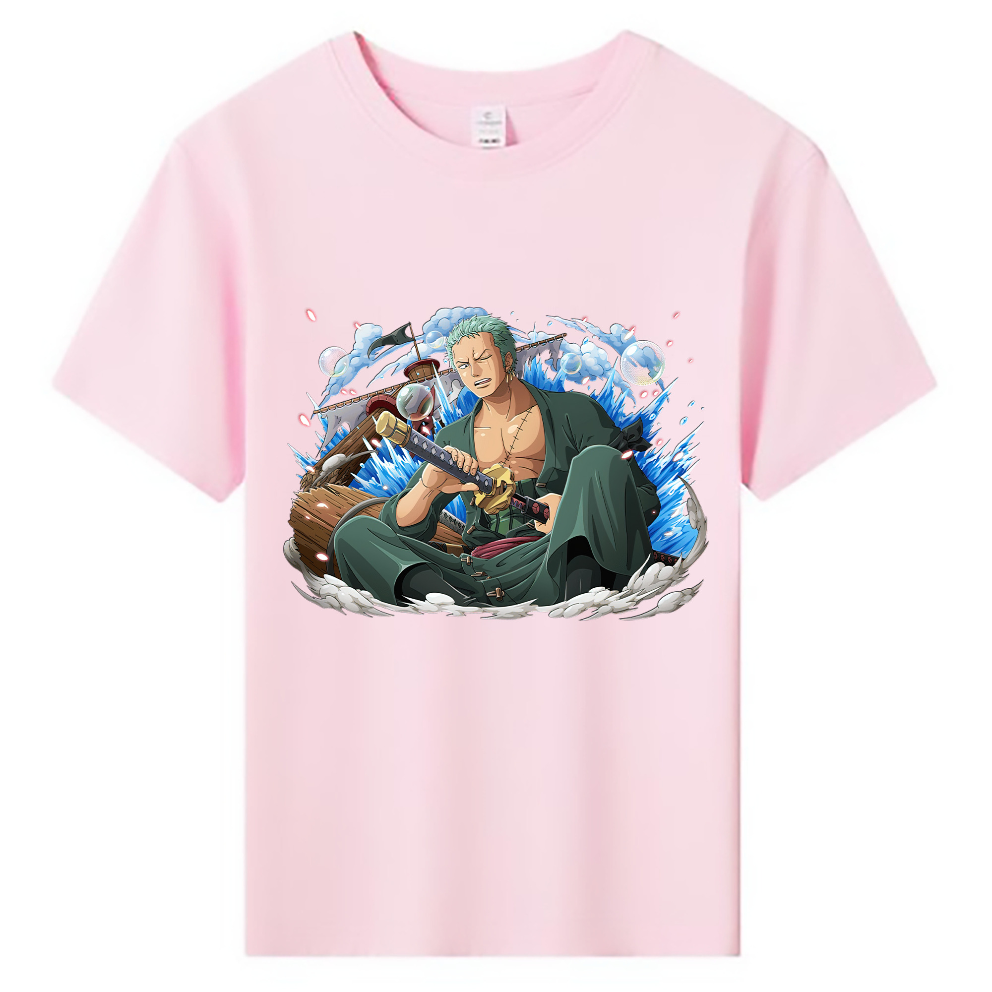 ワンピース ロロノア・ゾロ ONE PIECE Roronoa Zoro 綿100％キッズTシャツ（フロントプリント）