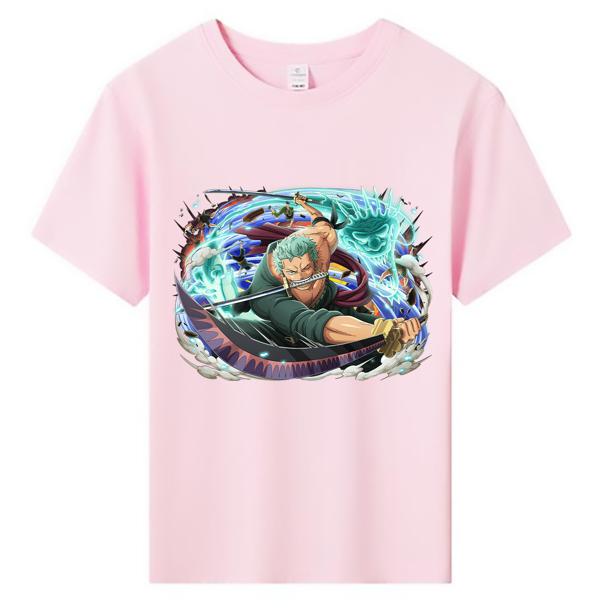 ワンピース ロロノア・ゾロ ONE PIECE Roronoa Zoro 綿100％キッズTシャツ（フロントプリント）