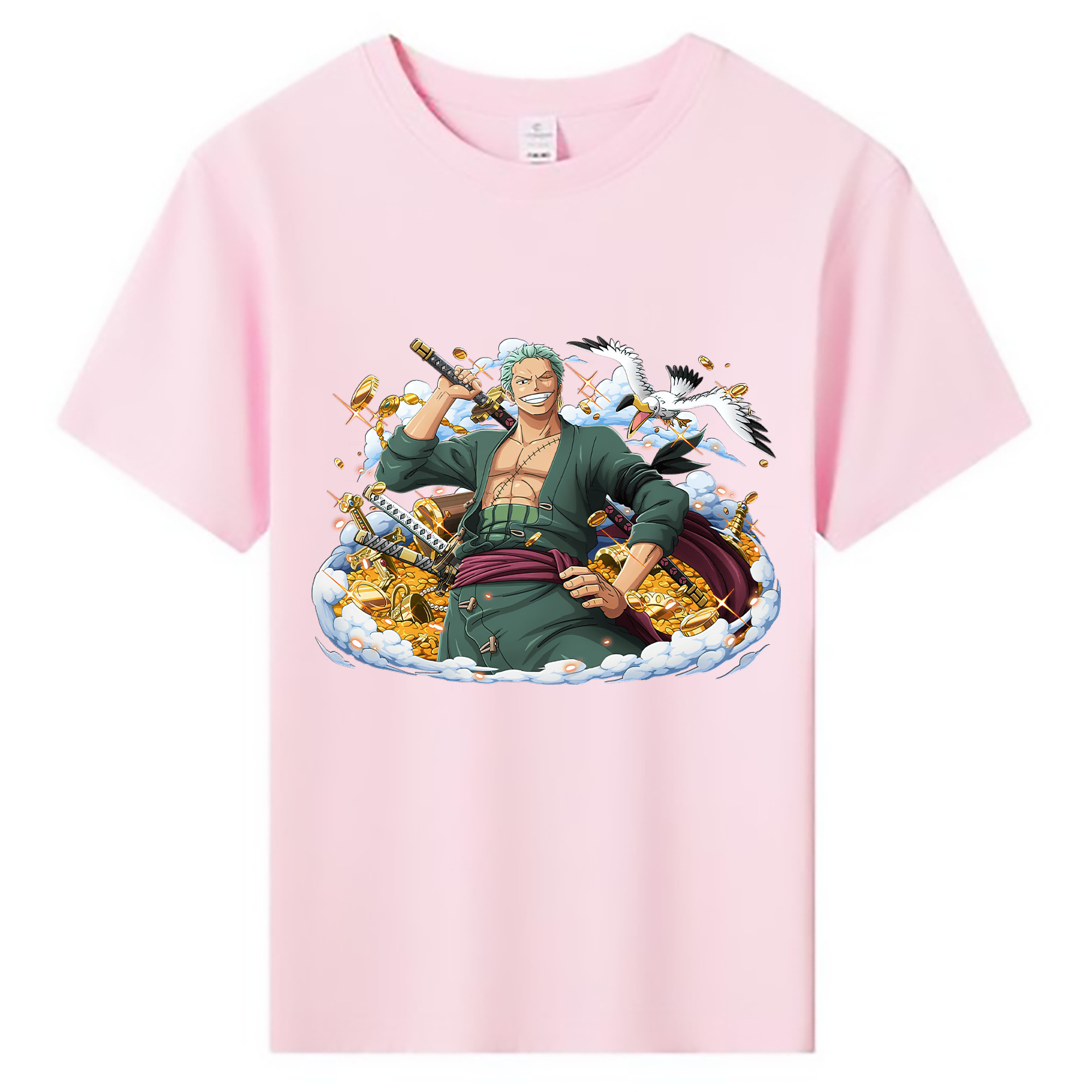 ワンピース ロロノア・ゾロ ONE PIECE Roronoa Zoro 綿100％キッズTシャツ（フロントプリント）