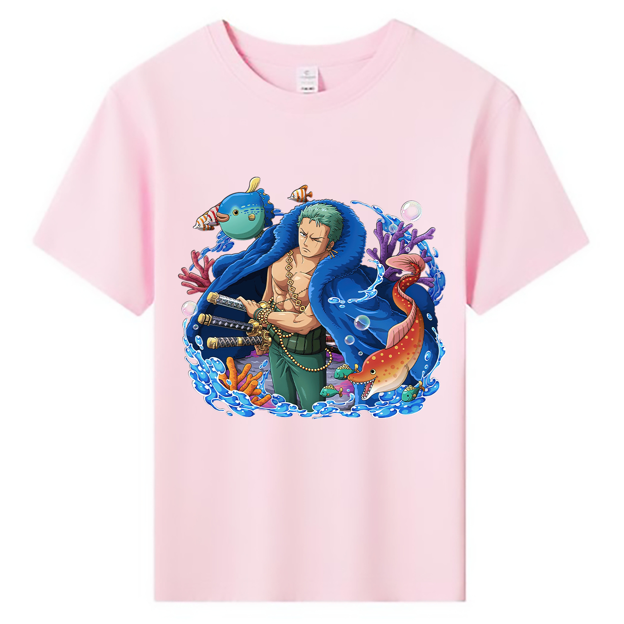 ワンピース ロロノア・ゾロ ONE PIECE Roronoa Zoro 綿100％キッズTシャツ（フロントプリント）