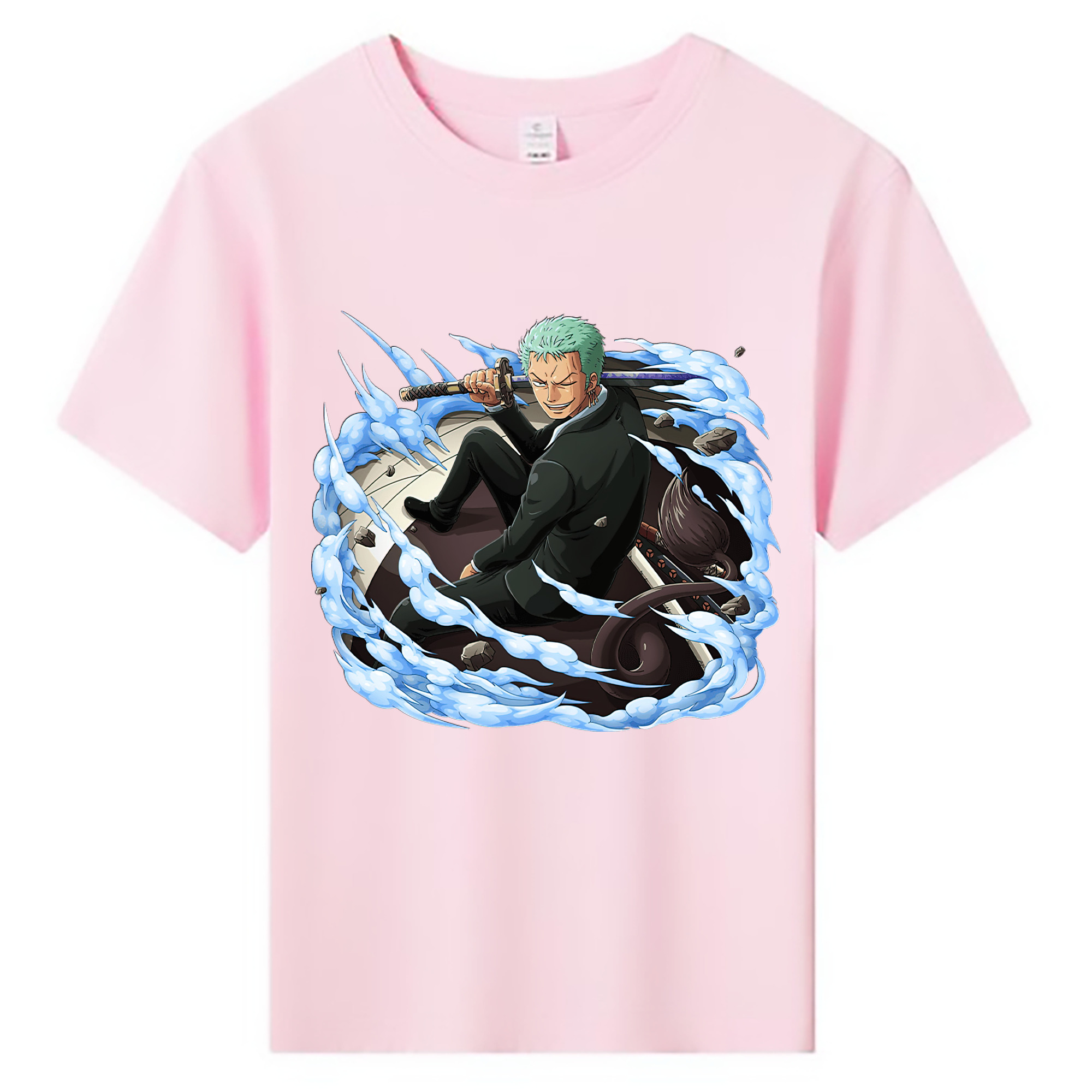 ワンピース ロロノア・ゾロ ONE PIECE Roronoa Zoro 綿100％キッズTシャツ（フロントプリント）