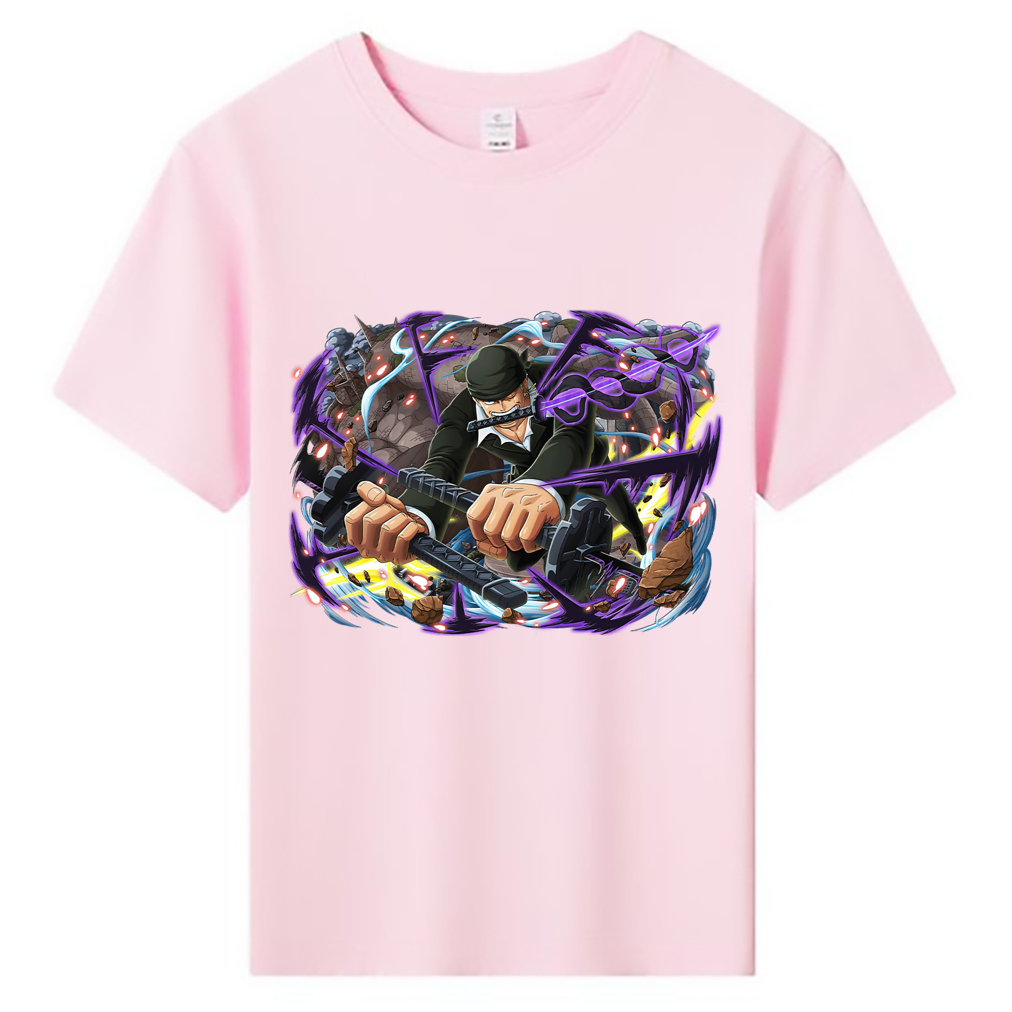 ワンピース ロロノア・ゾロ ONE PIECE Roronoa Zoro 綿100％キッズTシャツ（フロントプリント）