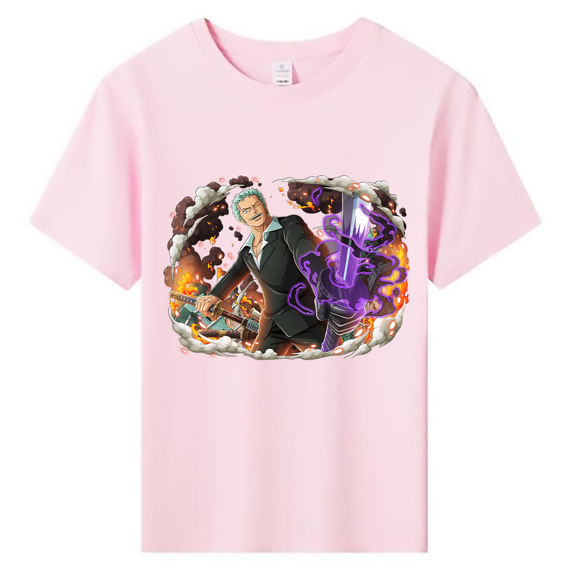ワンピース ロロノア・ゾロ ONE PIECE Roronoa Zoro 綿100％キッズTシャツ（フロントプリント）