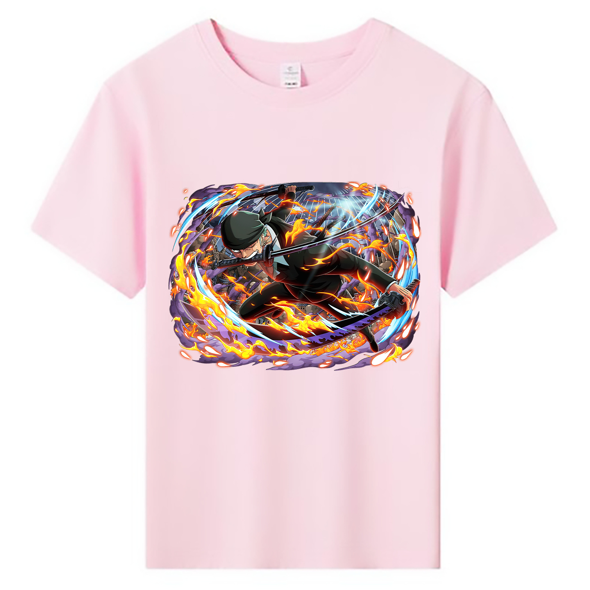 ワンピース ロロノア・ゾロ ONE PIECE Roronoa Zoro 綿100％キッズTシャツ（フロントプリント）