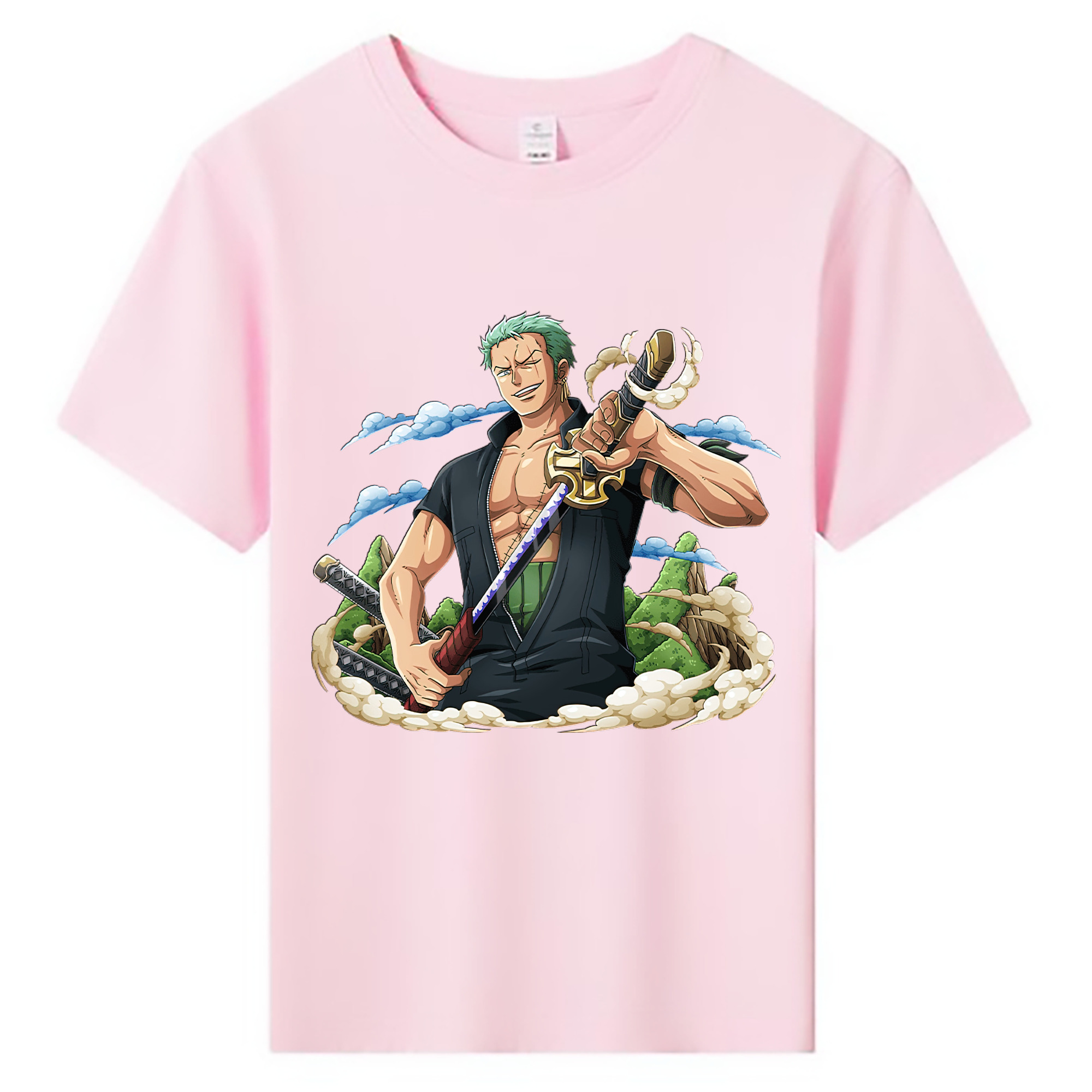 ワンピース ロロノア・ゾロ ONE PIECE Roronoa Zoro 綿100％キッズTシャツ（フロントプリント）