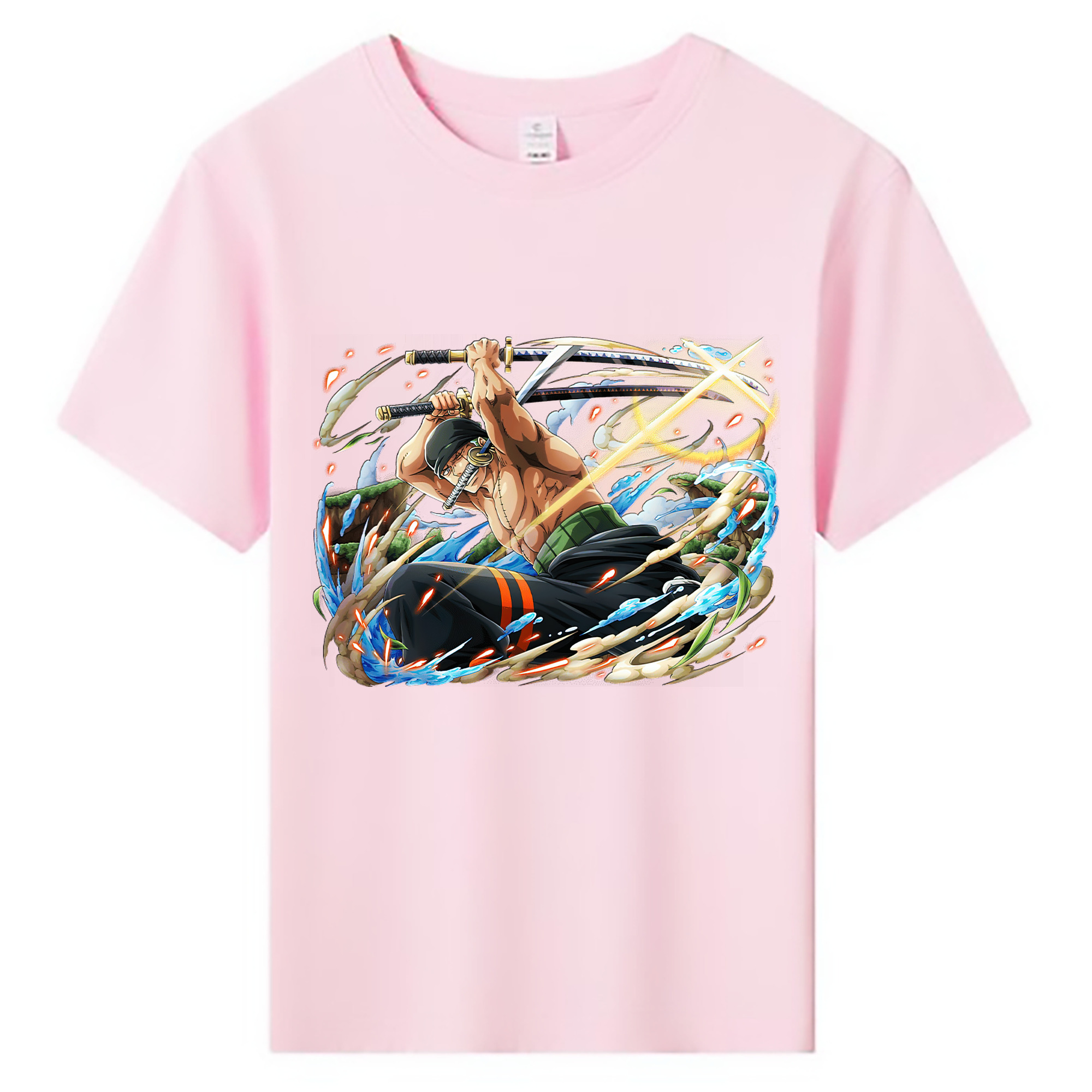 ワンピース ロロノア・ゾロ ONE PIECE Roronoa Zoro 綿100％キッズTシャツ（フロントプリント）
