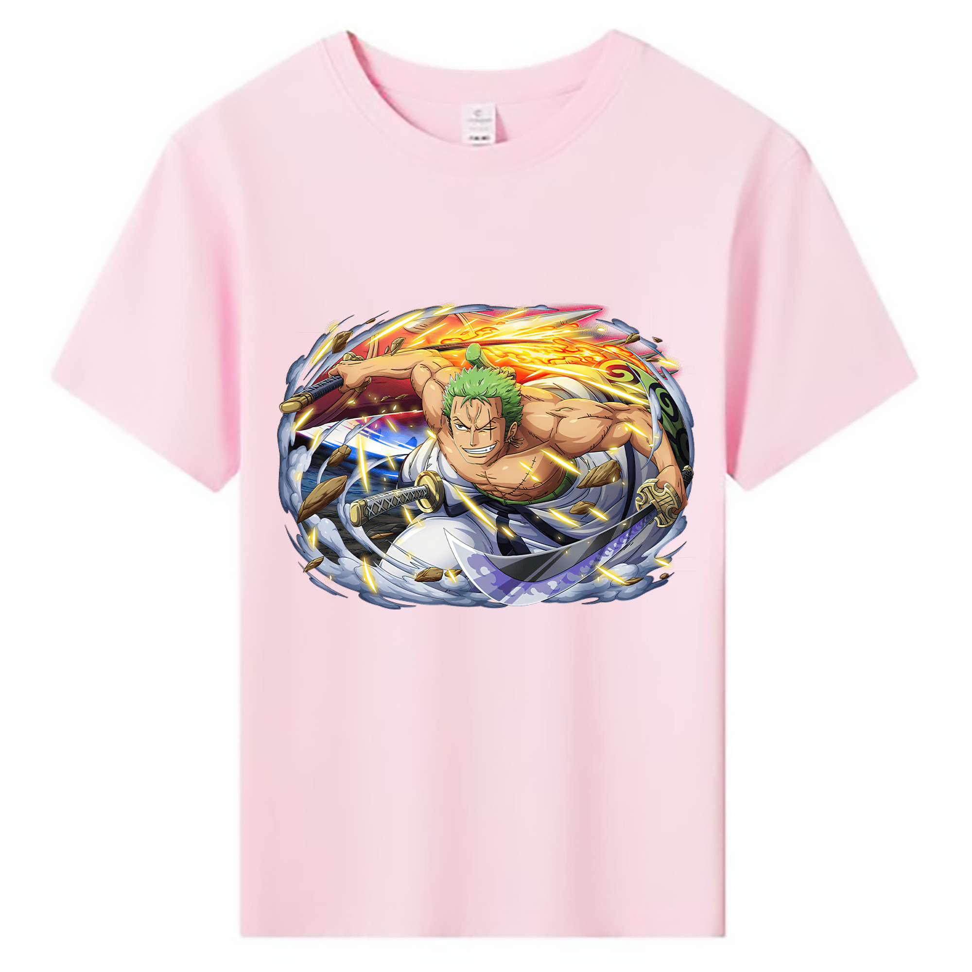 ワンピース ロロノア・ゾロ ONE PIECE Roronoa Zoro 綿100％キッズTシャツ（フロントプリント）