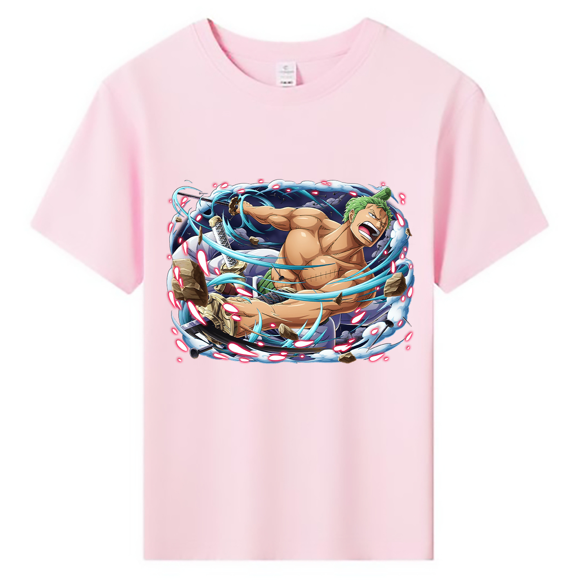 ワンピース ロロノア・ゾロ ONE PIECE Roronoa Zoro 綿100％キッズTシャツ（フロントプリント）
