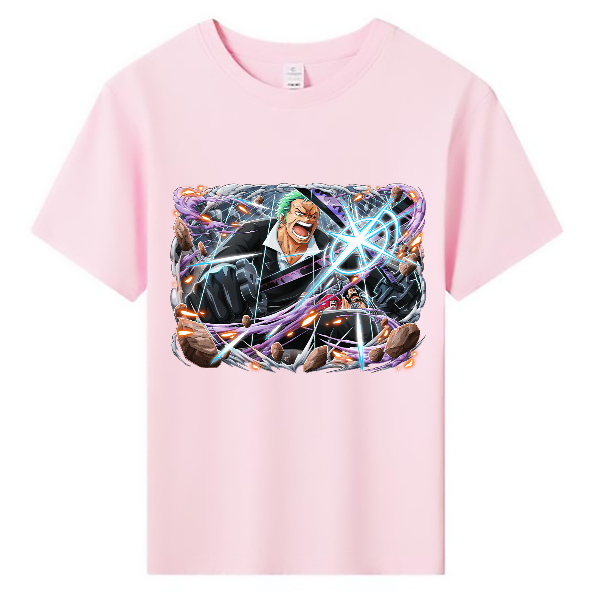 ワンピース ロロノア・ゾロ ONE PIECE Roronoa Zoro 綿100％キッズTシャツ（フロントプリント）