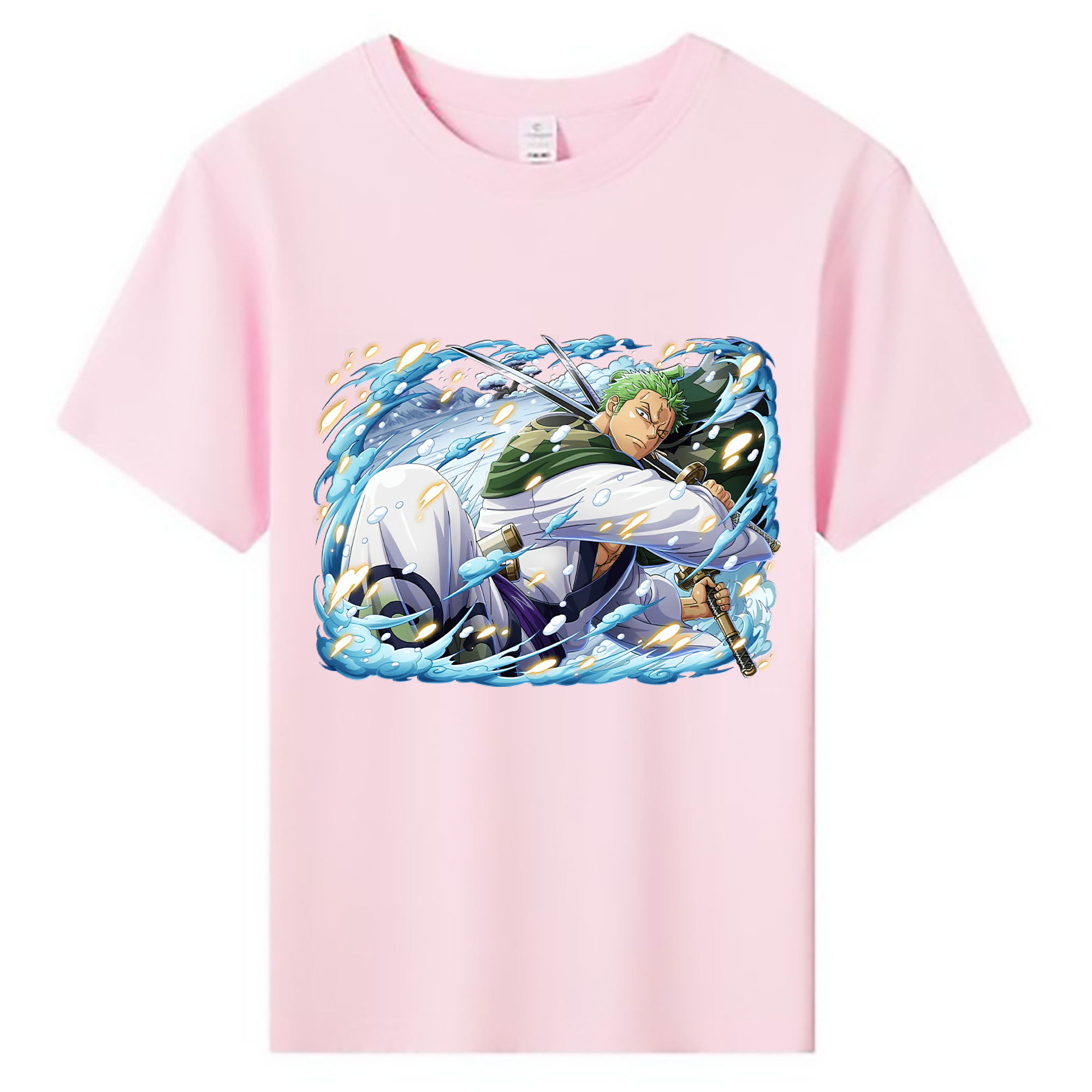 ワンピース ロロノア・ゾロ ONE PIECE Roronoa Zoro 綿100％キッズTシャツ（フロントプリント）