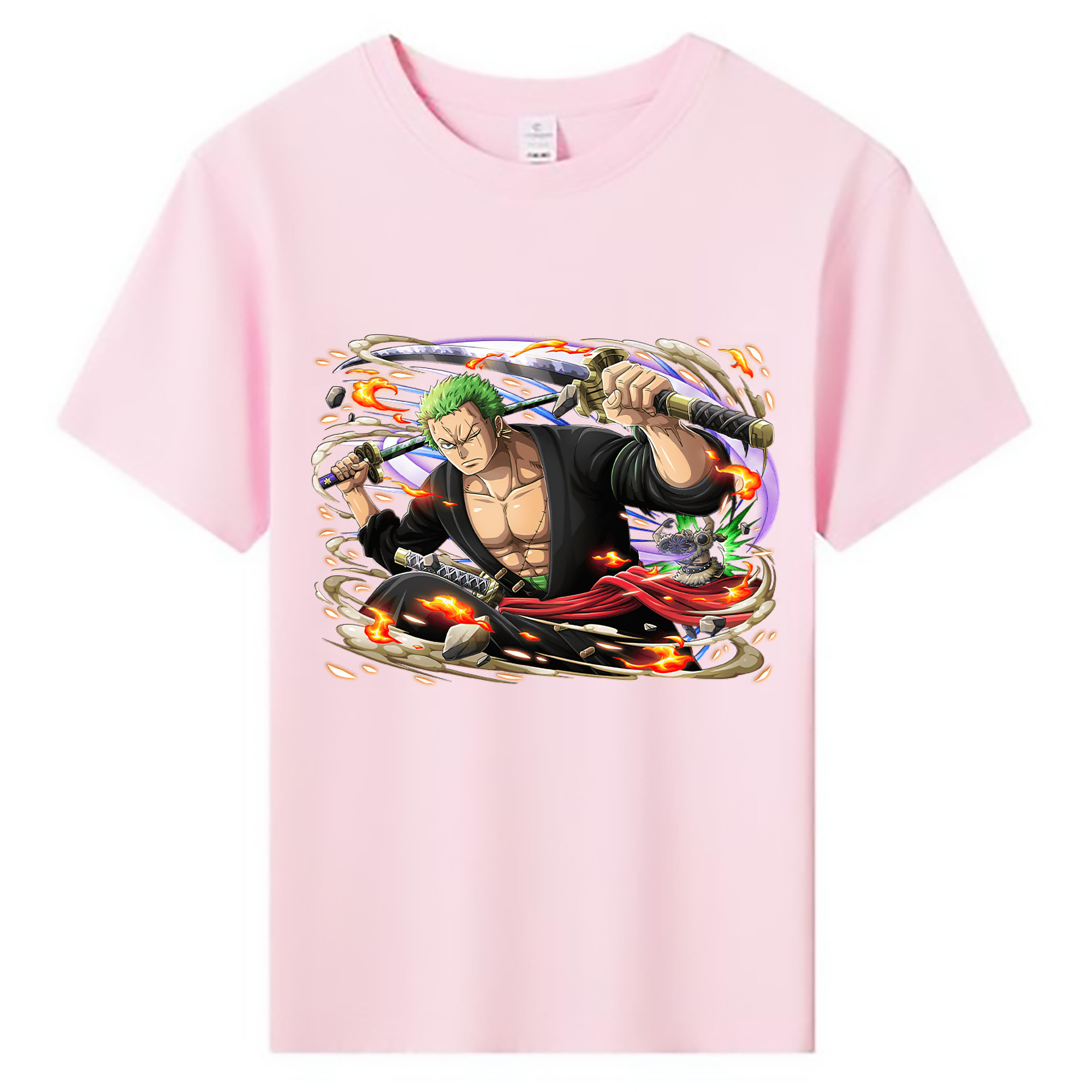 ワンピース ロロノア・ゾロ ONE PIECE Roronoa Zoro 綿100％キッズTシャツ（フロントプリント）