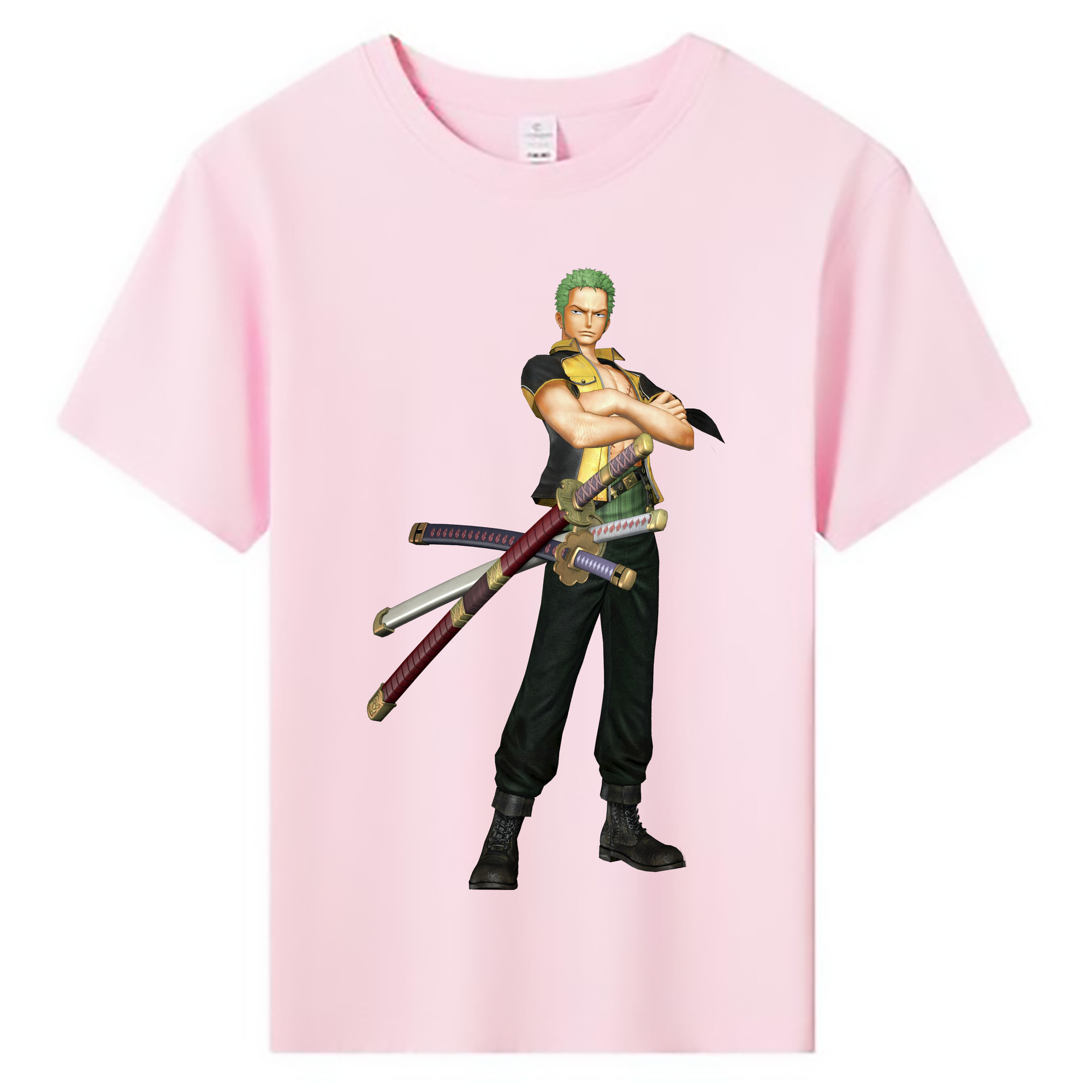 ワンピース ロロノア・ゾロ ONE PIECE Roronoa Zoro 綿100％キッズTシャツ（フロントプリント）