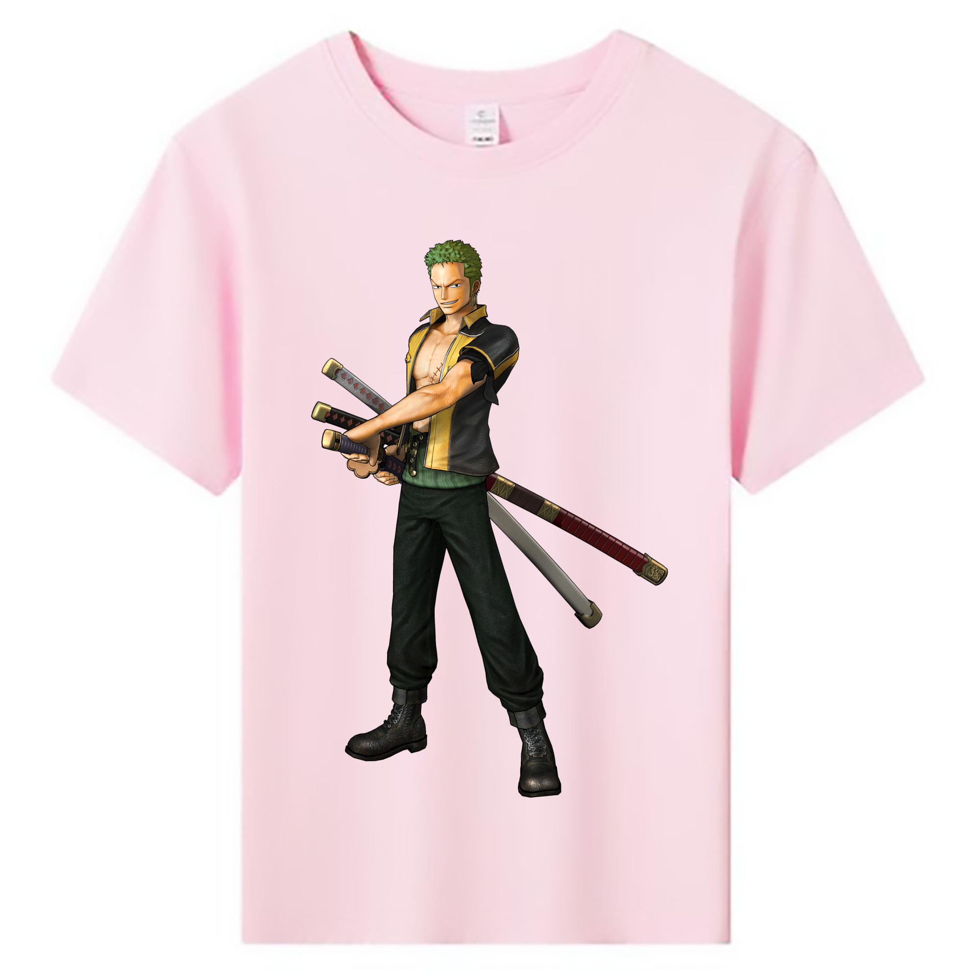 ワンピース ロロノア・ゾロ ONE PIECE Roronoa Zoro 綿100％キッズTシャツ（フロントプリント）