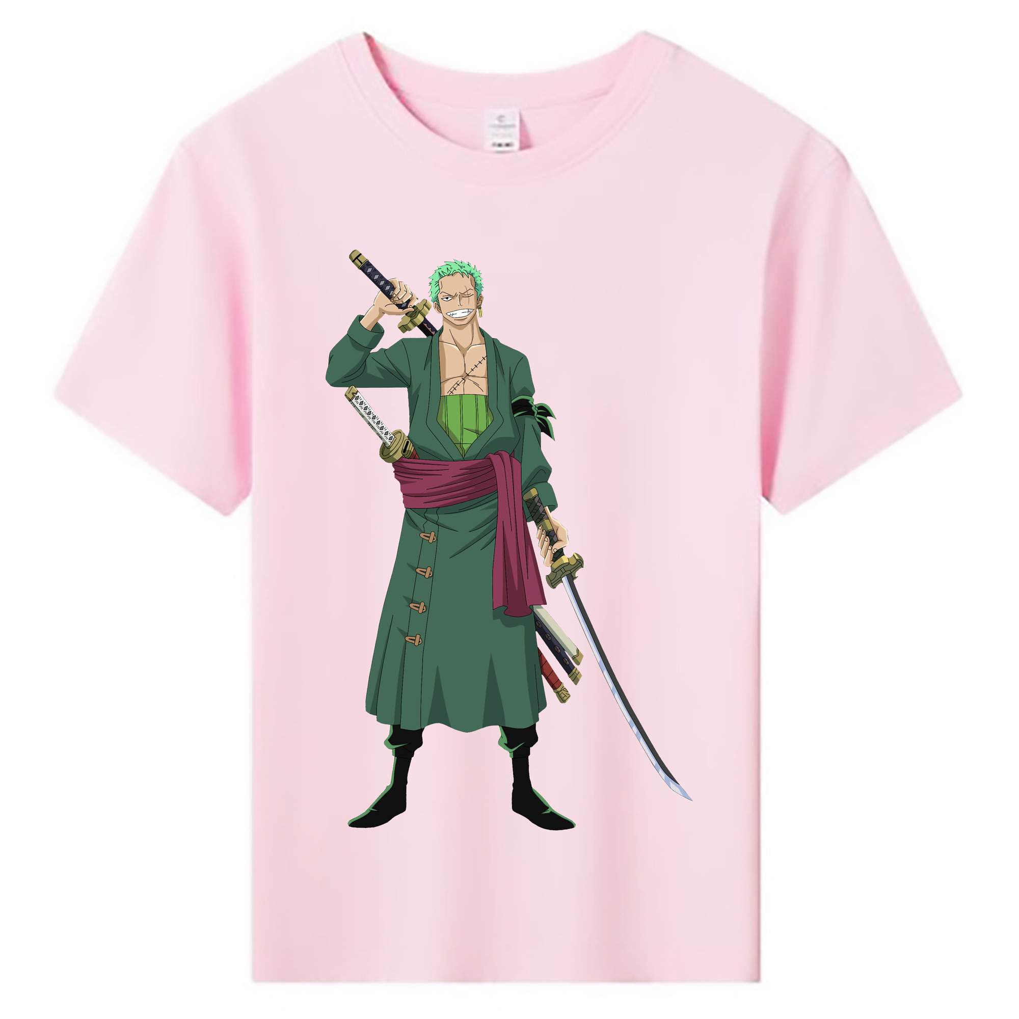 ワンピース ロロノア・ゾロ ONE PIECE Roronoa Zoro 綿100％キッズTシャツ（フロントプリント）