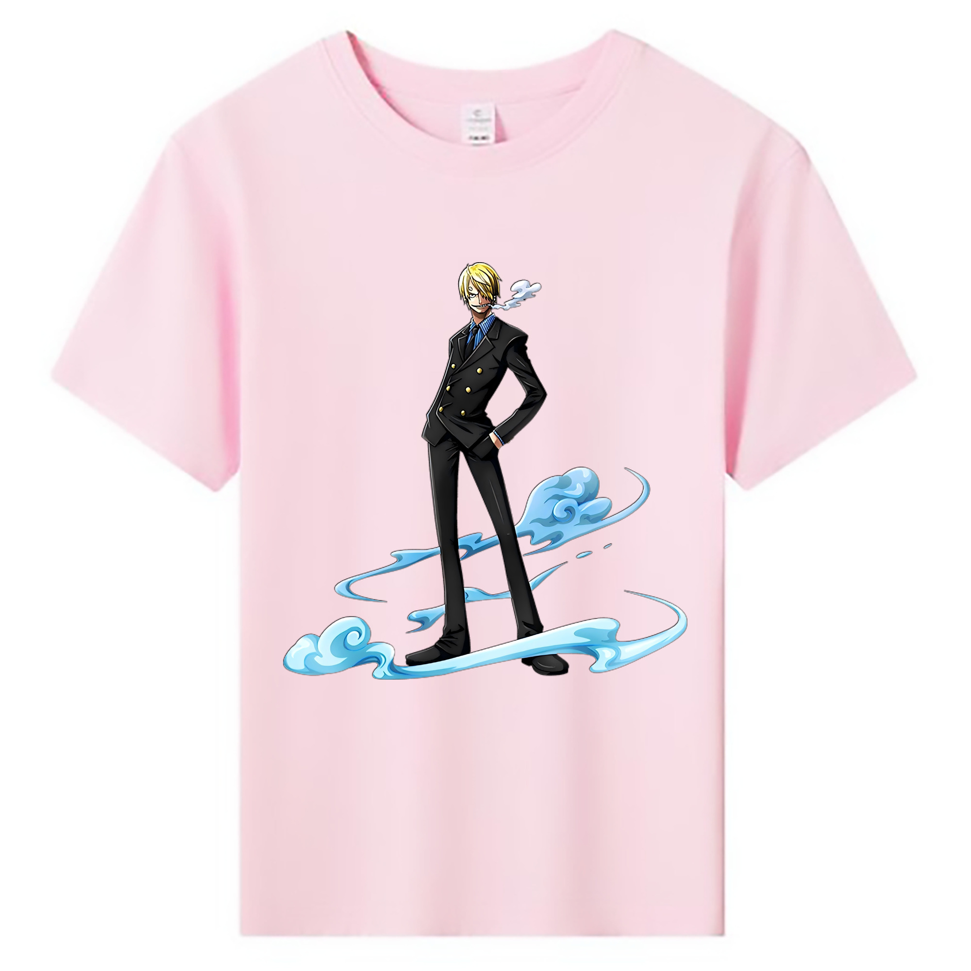 （画像用） ワンピース サンジ ONE PIECE Sanji 綿100％キッズTシャツ（フロントプリント）