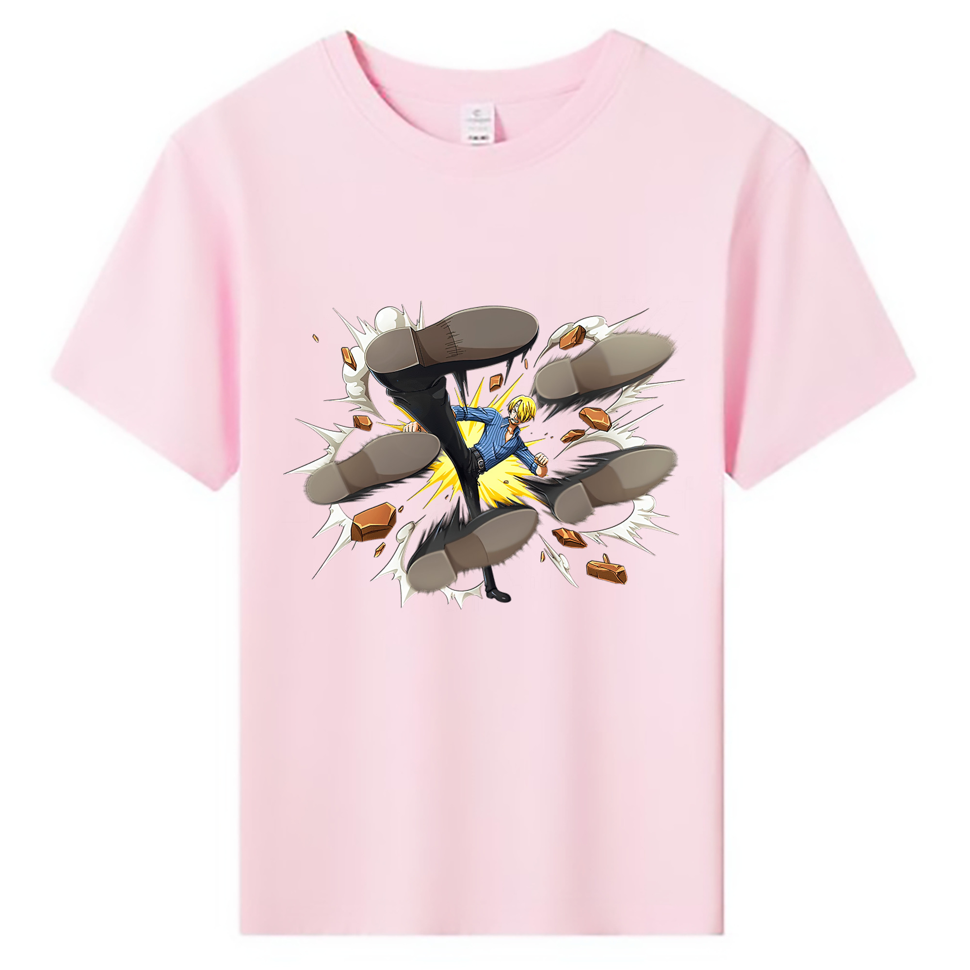 （画像用） ワンピース サンジ ONE PIECE Sanji 綿100％キッズTシャツ（フロントプリント）