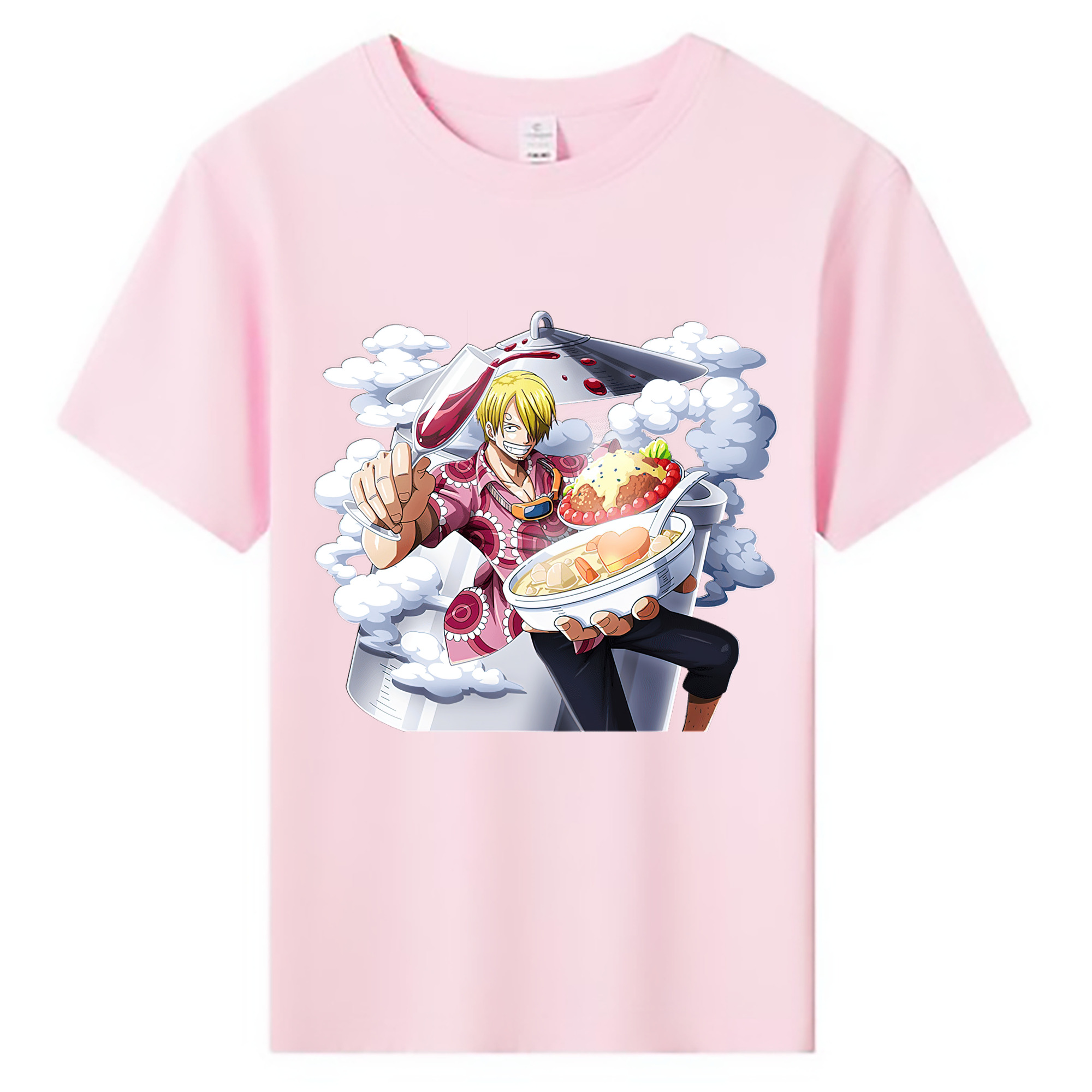 （画像用） ワンピース サンジ ONE PIECE Sanji 綿100％キッズTシャツ（フロントプリント）