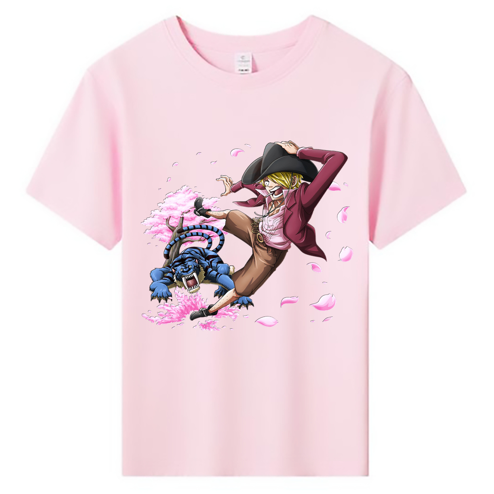 （画像用） ワンピース サンジ ONE PIECE Sanji 綿100％キッズTシャツ（フロントプリント）