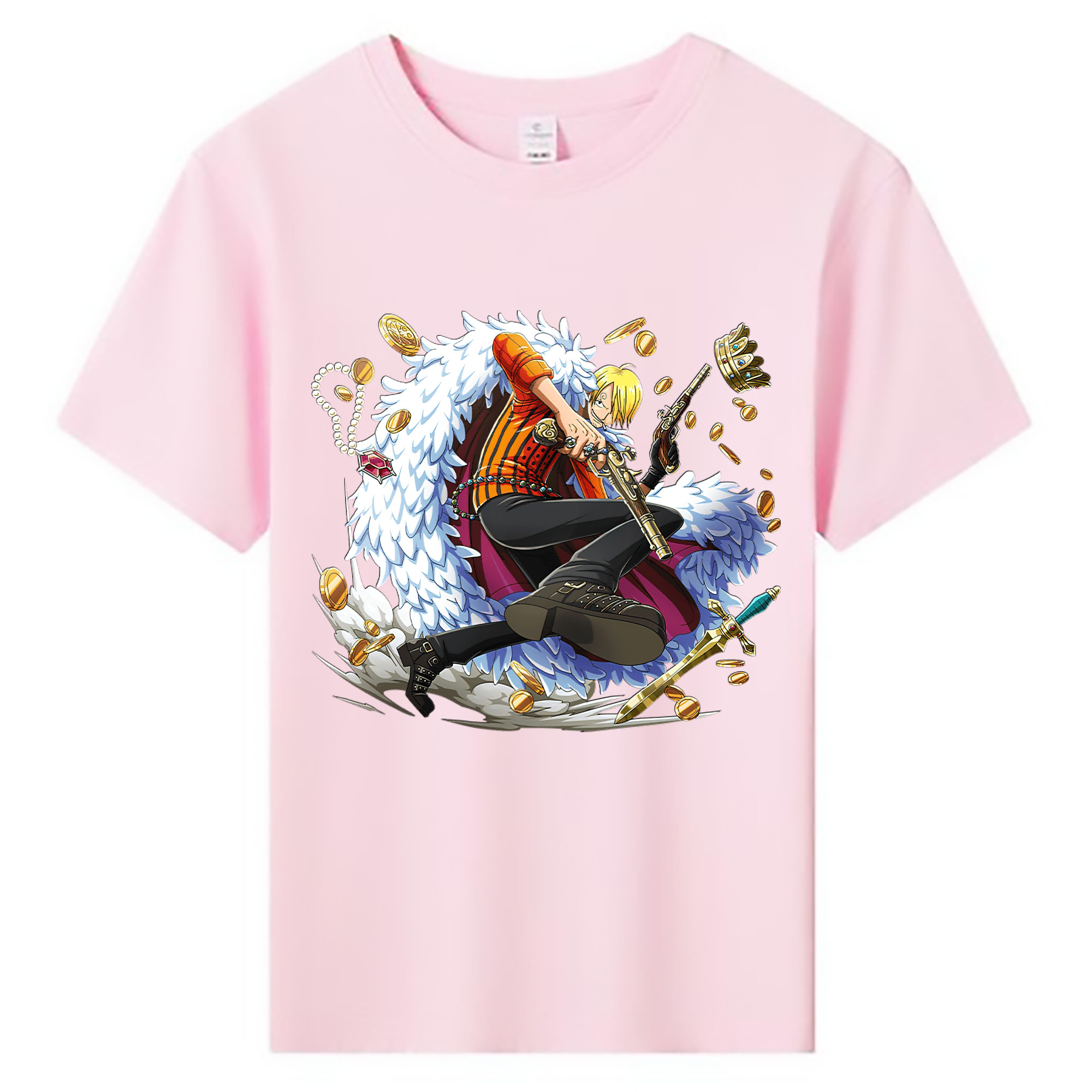 （画像用） ワンピース サンジ ONE PIECE Sanji 綿100％キッズTシャツ（フロントプリント）