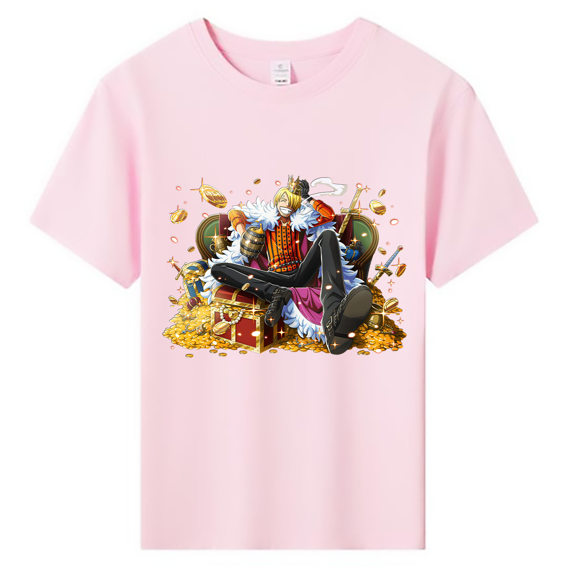 （画像用） ワンピース サンジ ONE PIECE Sanji 綿100％キッズTシャツ（フロントプリント）