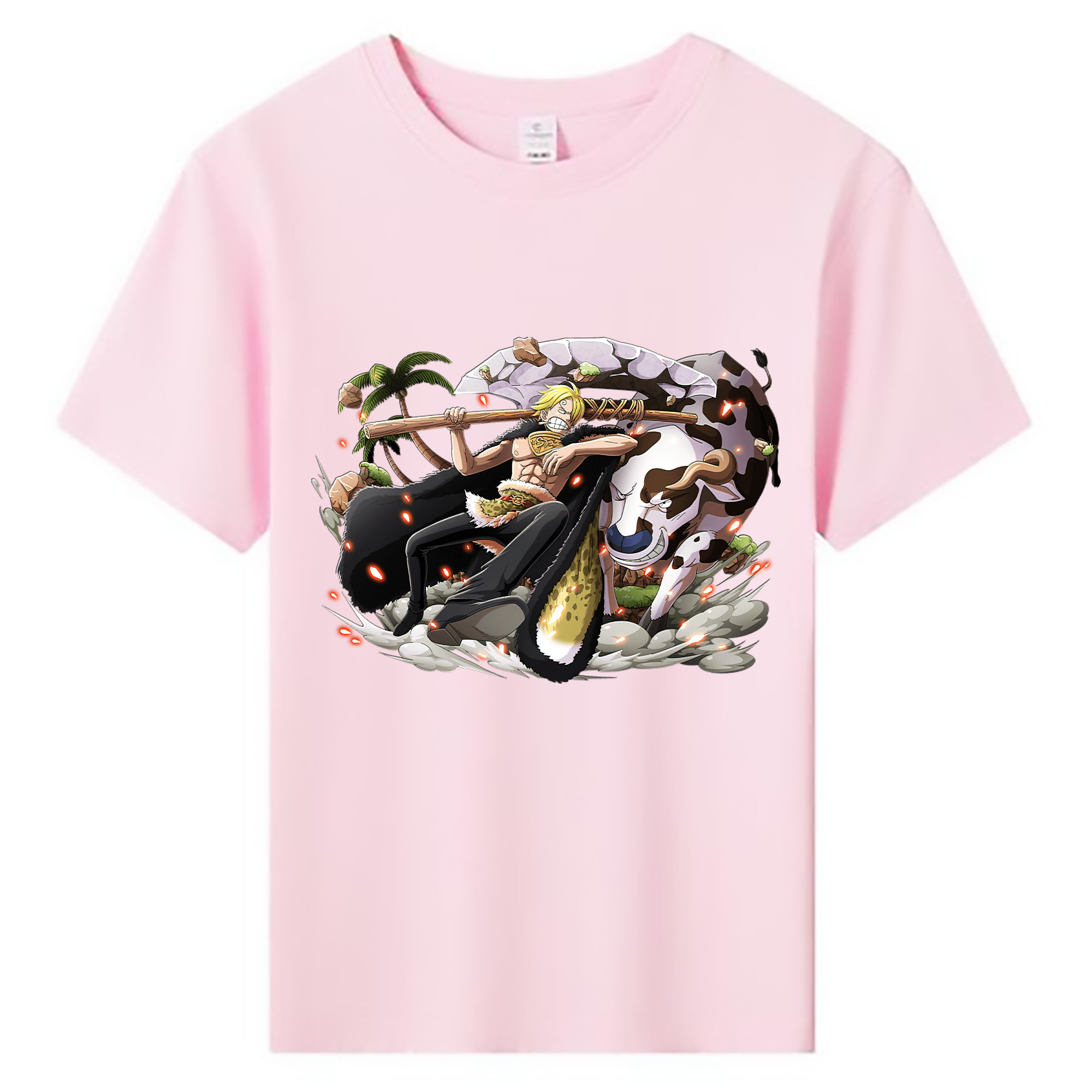（画像用） ワンピース サンジ ONE PIECE Sanji 綿100％キッズTシャツ（フロントプリント）