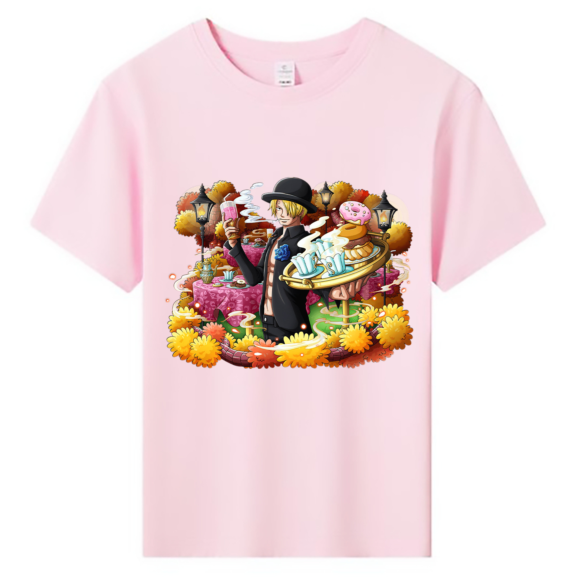 （画像用） ワンピース サンジ ONE PIECE Sanji 綿100％キッズTシャツ（フロントプリント）