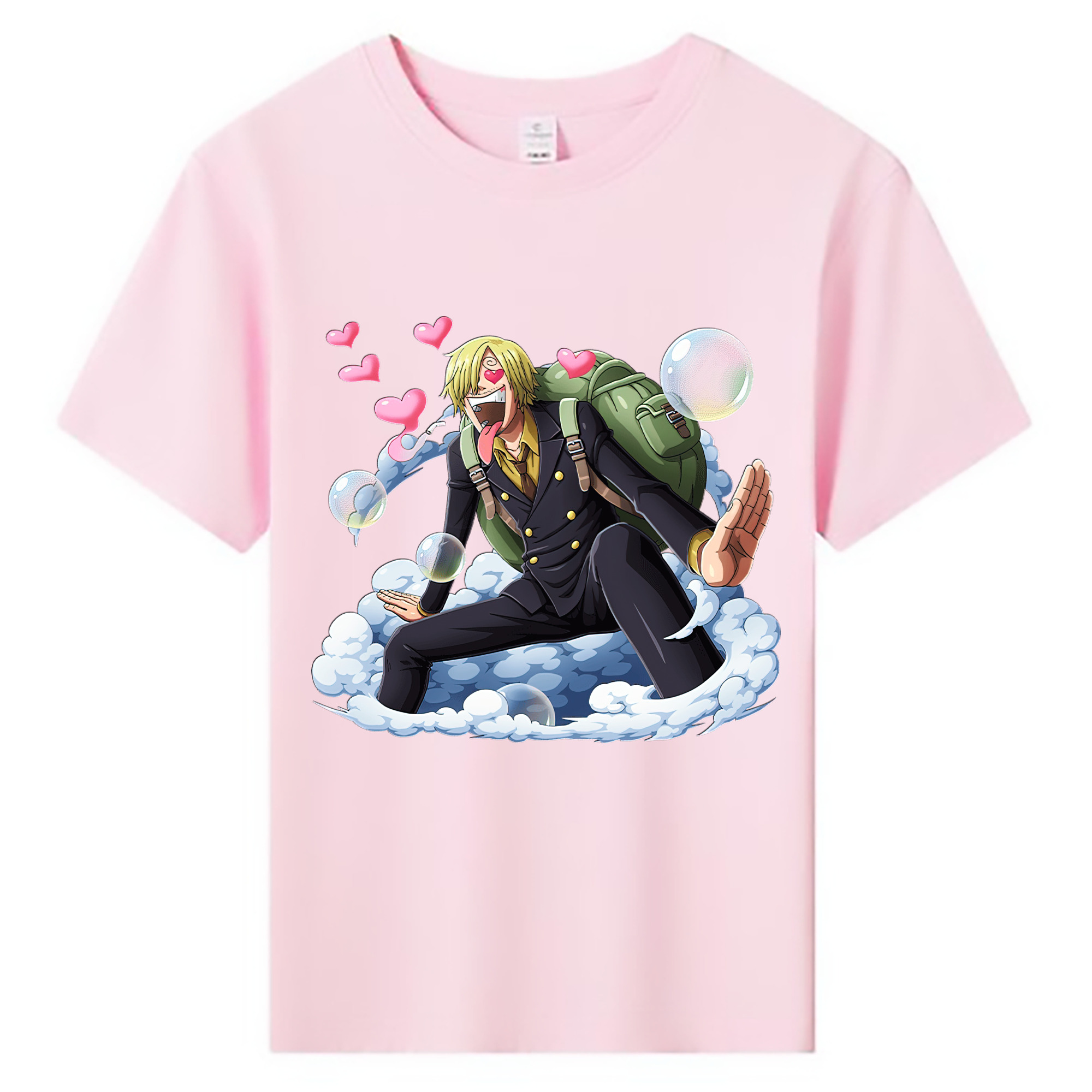 （画像用） ワンピース サンジ ONE PIECE Sanji 綿100％キッズTシャツ（フロントプリント）