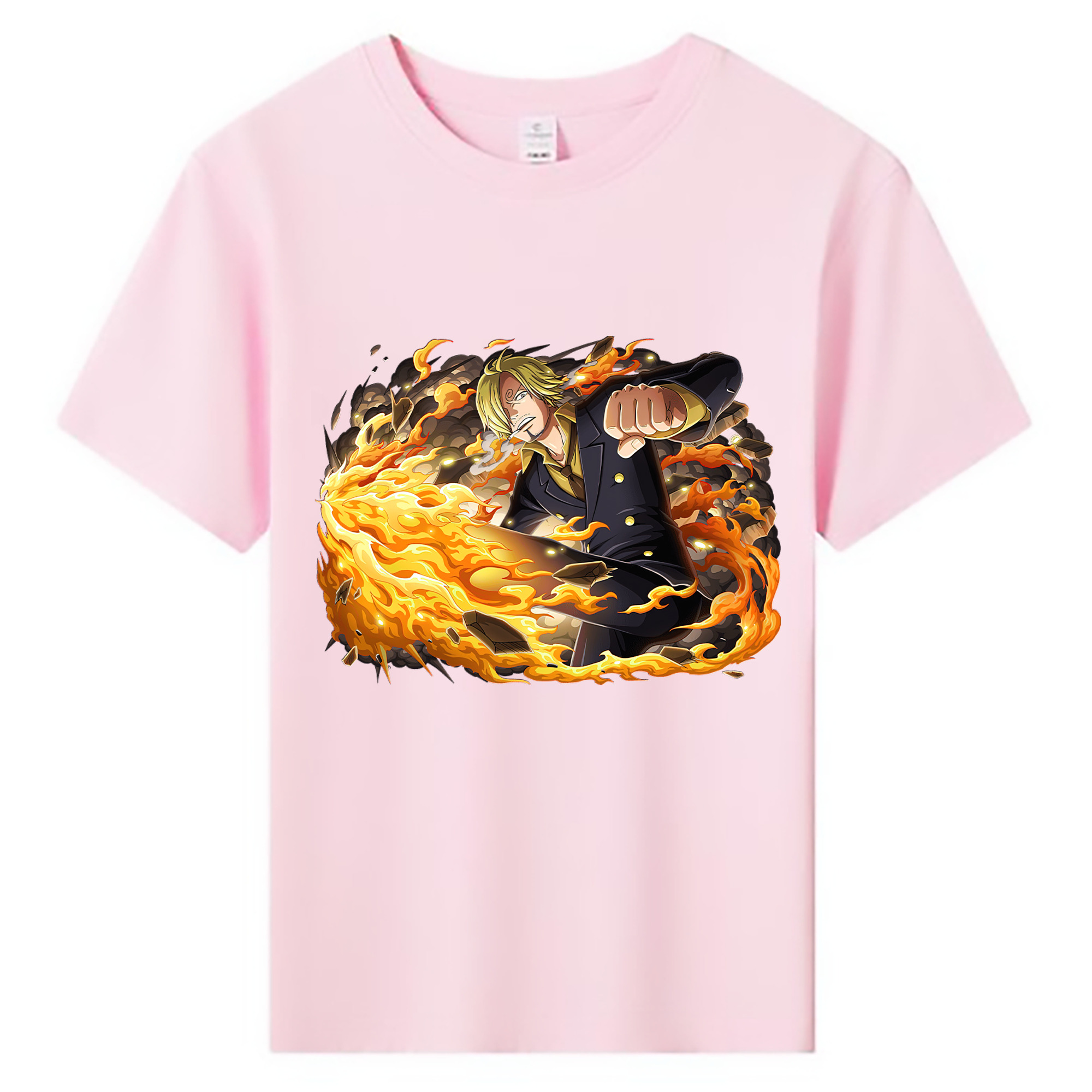 （画像用） ワンピース サンジ ONE PIECE Sanji 綿100％キッズTシャツ（フロントプリント）