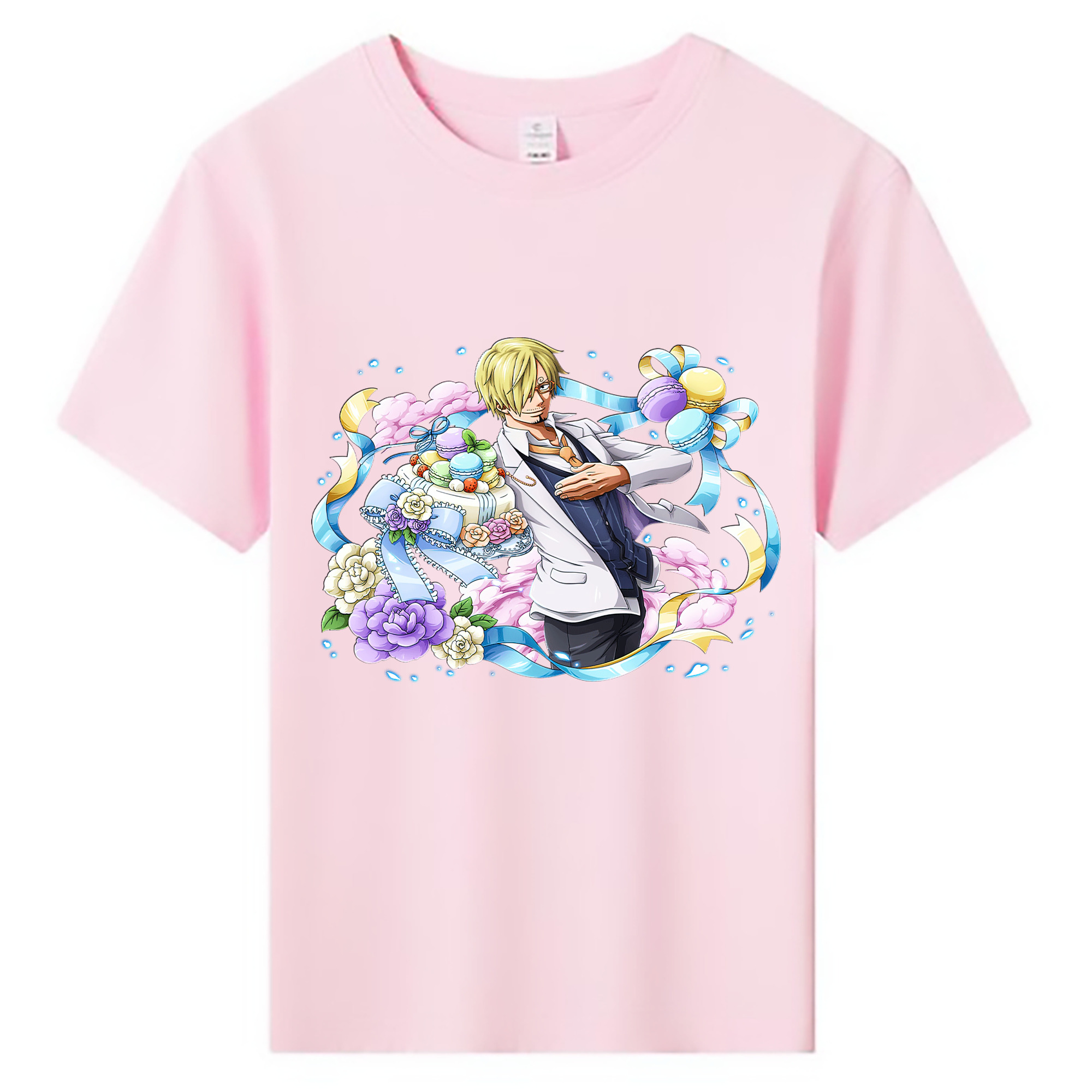 （画像用） ワンピース サンジ ONE PIECE Sanji 綿100％キッズTシャツ（フロントプリント）