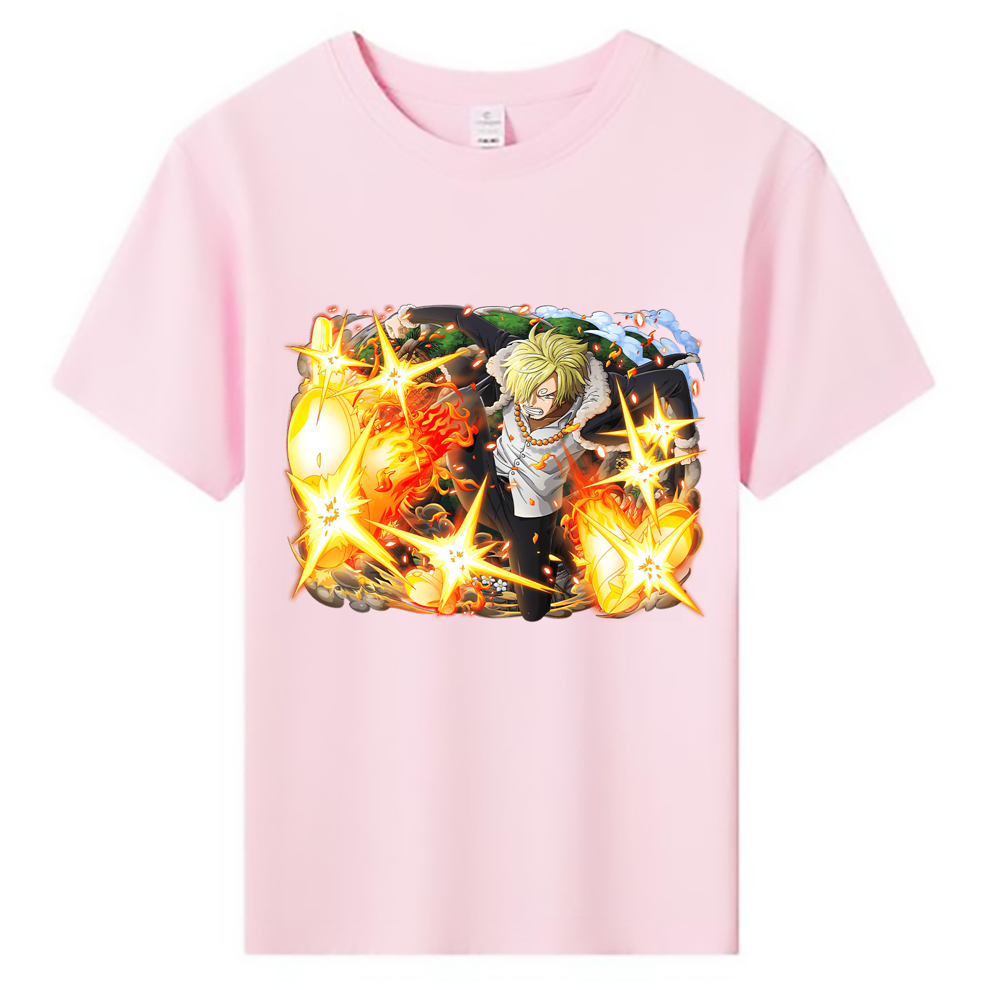 （画像用） ワンピース サンジ ONE PIECE Sanji 綿100％キッズTシャツ（フロントプリント）