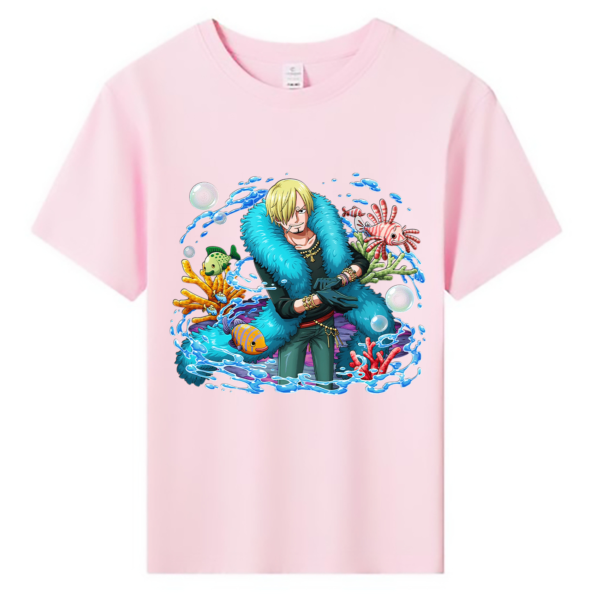 （画像用） ワンピース サンジ ONE PIECE Sanji 綿100％キッズTシャツ（フロントプリント）