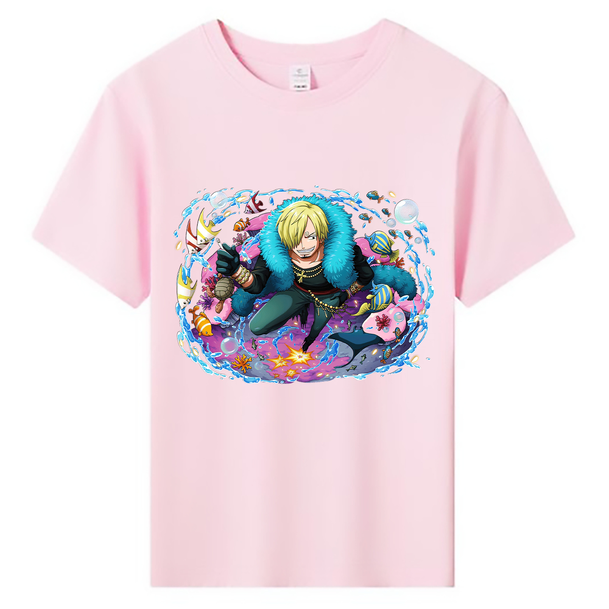 （画像用） ワンピース サンジ ONE PIECE Sanji 綿100％キッズTシャツ（フロントプリント）