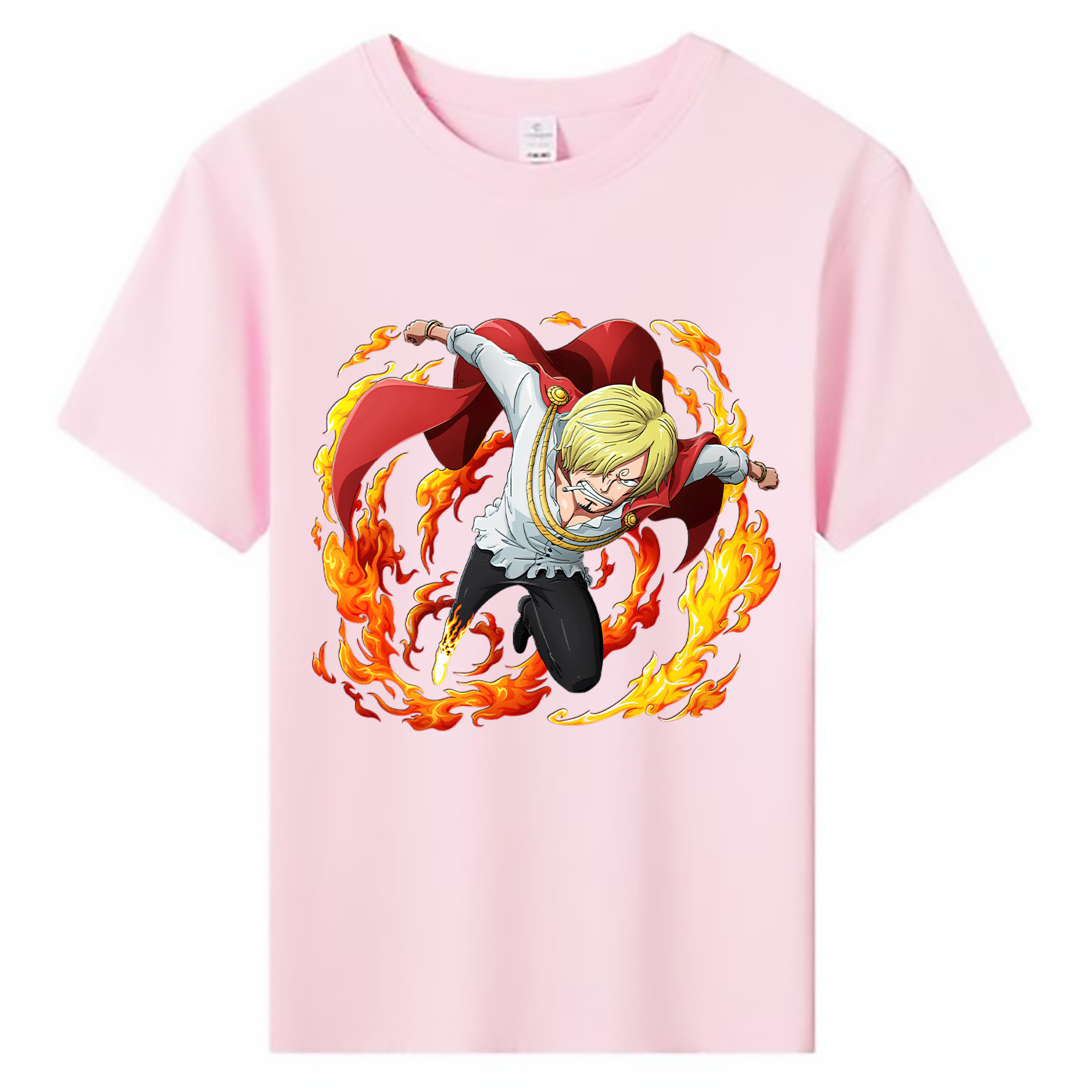 （画像用） ワンピース サンジ ONE PIECE Sanji 綿100％キッズTシャツ（フロントプリント）