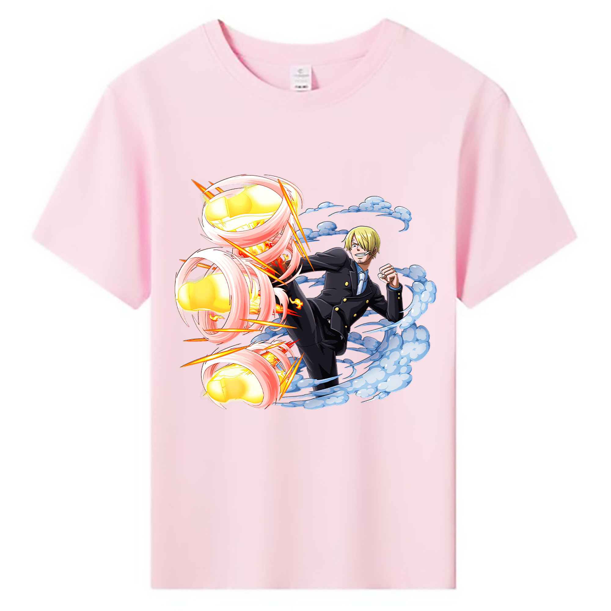 （画像用） ワンピース サンジ ONE PIECE Sanji 綿100％キッズTシャツ（フロントプリント）