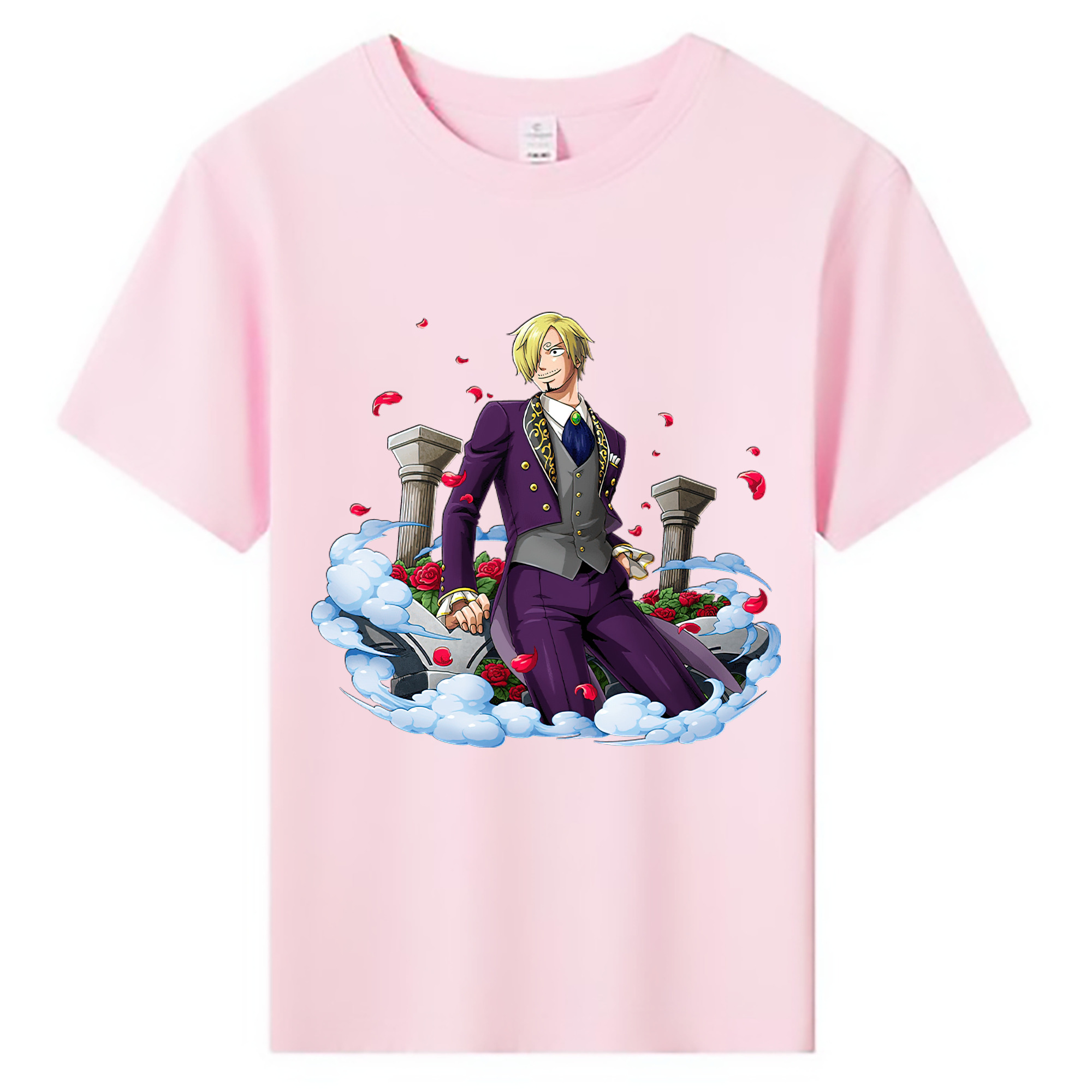 （画像用） ワンピース サンジ ONE PIECE Sanji 綿100％キッズTシャツ（フロントプリント）