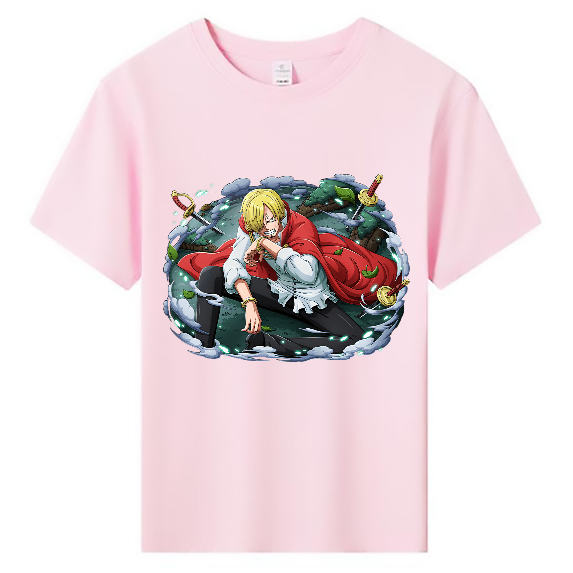 （画像用） ワンピース サンジ ONE PIECE Sanji 綿100％キッズTシャツ（フロントプリント）