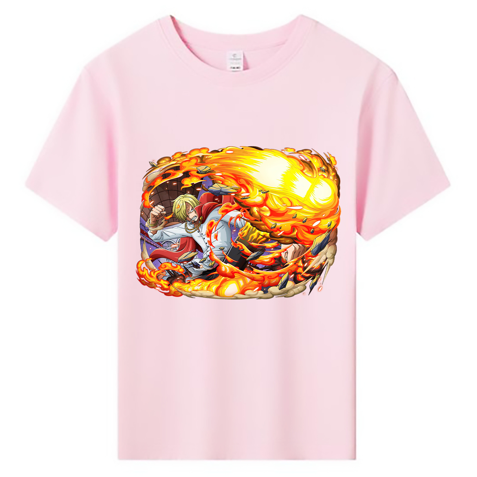 （画像用） ワンピース サンジ ONE PIECE Sanji 綿100％キッズTシャツ（フロントプリント）