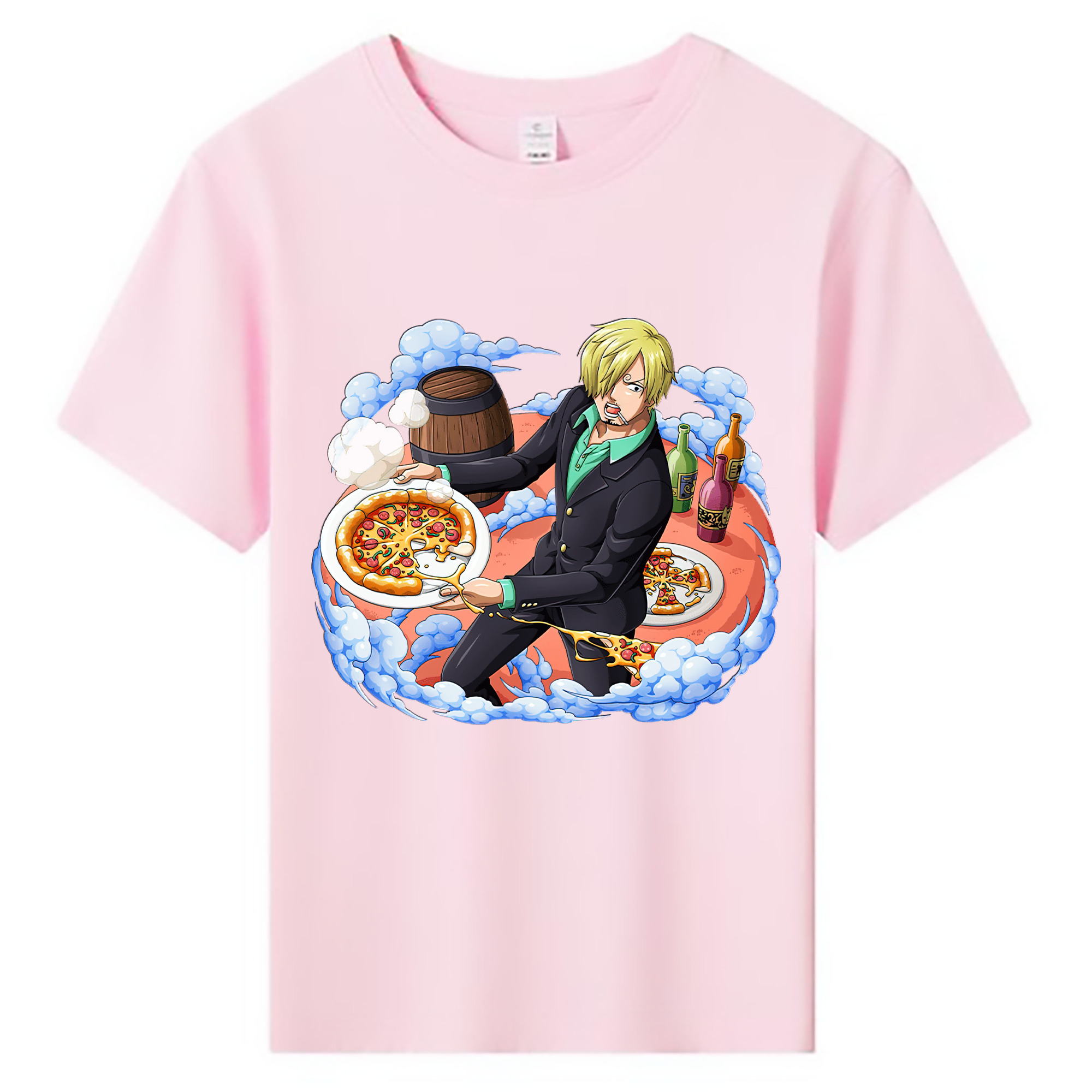 （画像用） ワンピース サンジ ONE PIECE Sanji 綿100％キッズTシャツ（フロントプリント）
