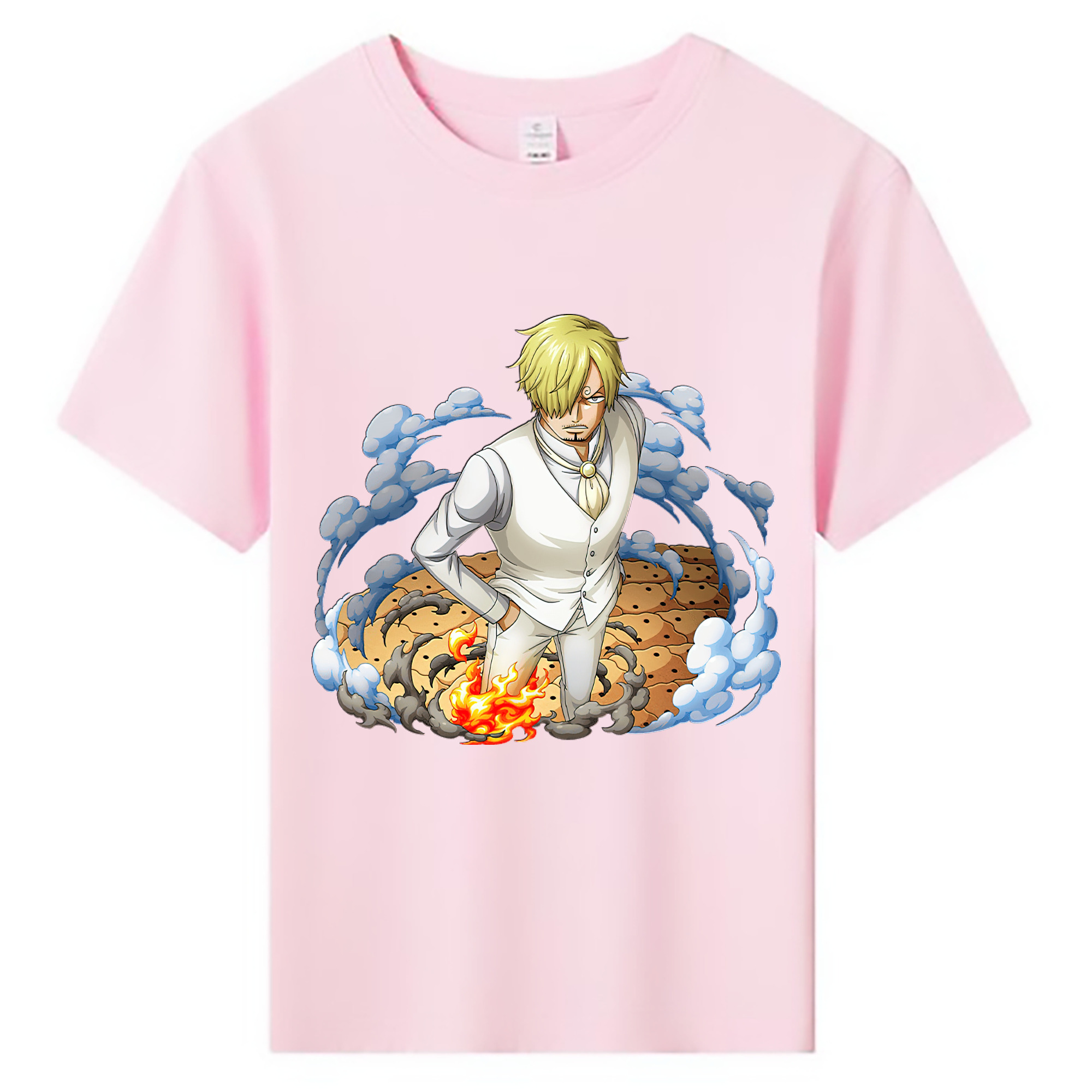 （画像用） ワンピース サンジ ONE PIECE Sanji 綿100％キッズTシャツ（フロントプリント）
