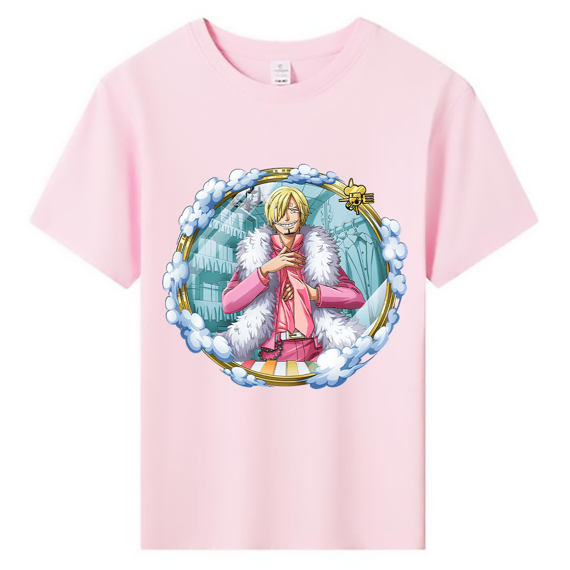 （画像用） ワンピース サンジ ONE PIECE Sanji 綿100％キッズTシャツ（フロントプリント）