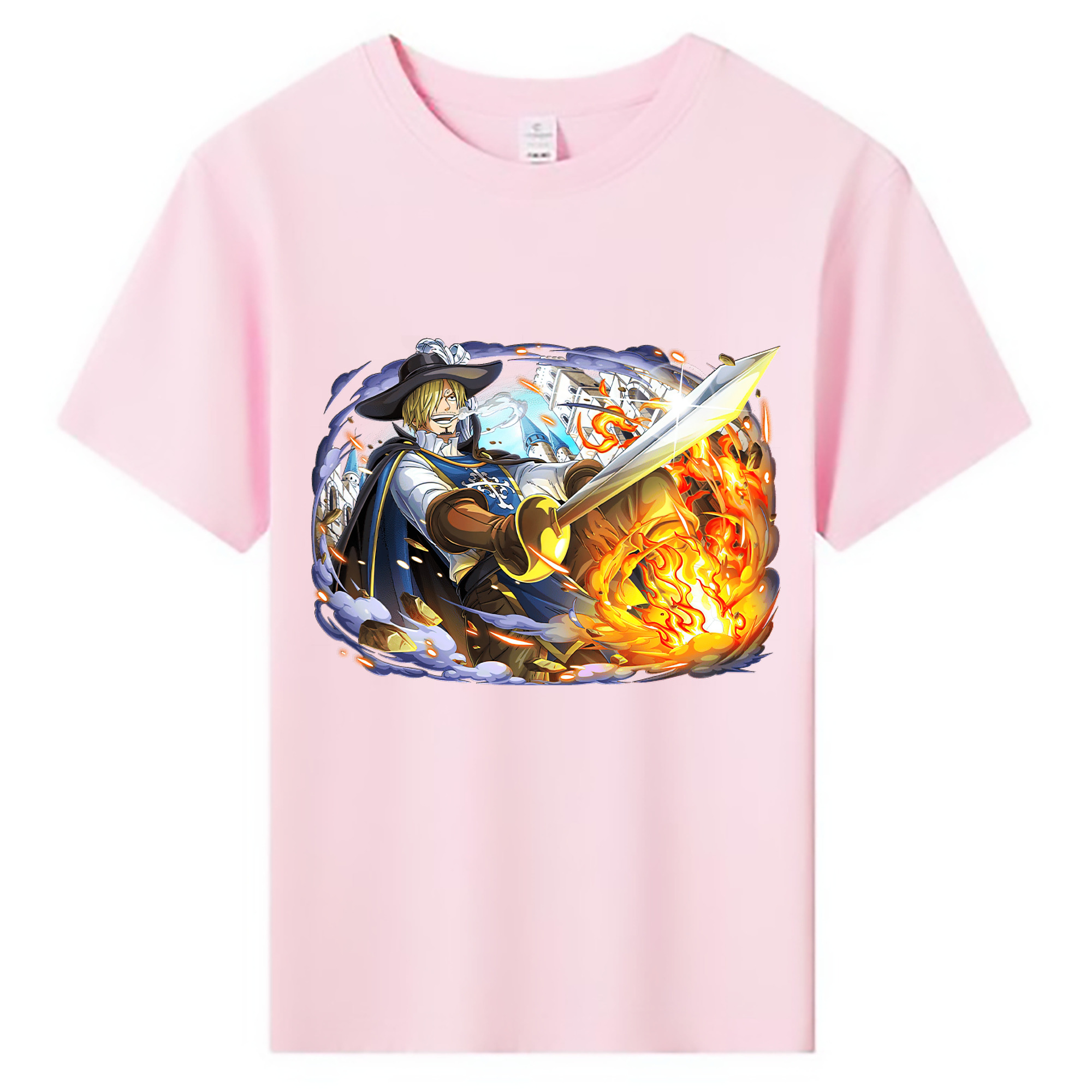 （画像用） ワンピース サンジ ONE PIECE Sanji 綿100％キッズTシャツ（フロントプリント）