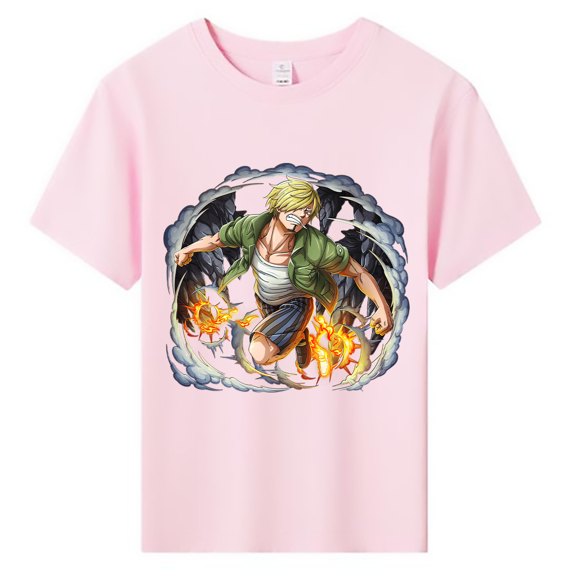 （画像用） ワンピース サンジ ONE PIECE Sanji 綿100％キッズTシャツ（フロントプリント）
