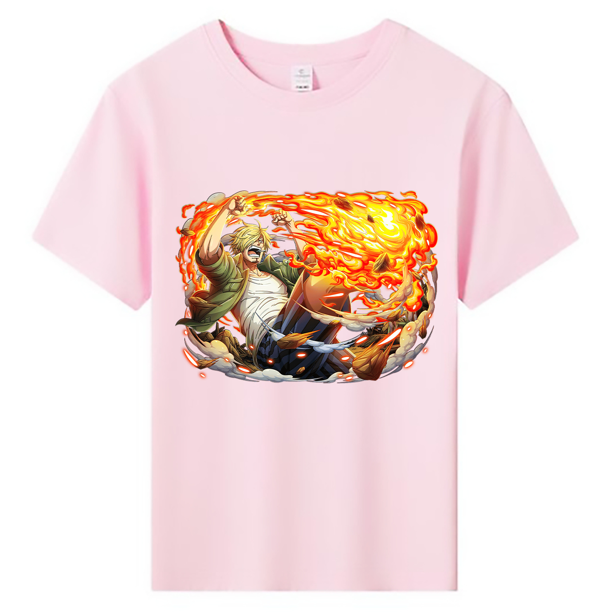 （画像用） ワンピース サンジ ONE PIECE Sanji 綿100％キッズTシャツ（フロントプリント）