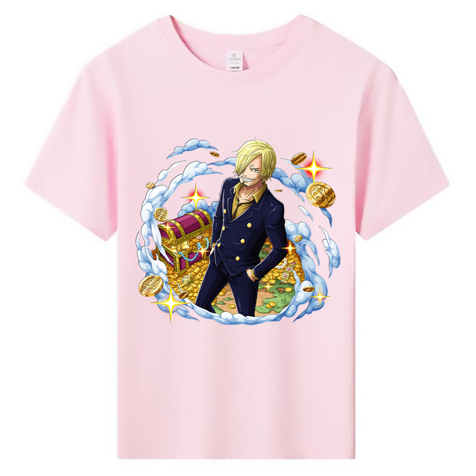（画像用） ワンピース サンジ ONE PIECE Sanji 綿100％キッズTシャツ（フロントプリント）